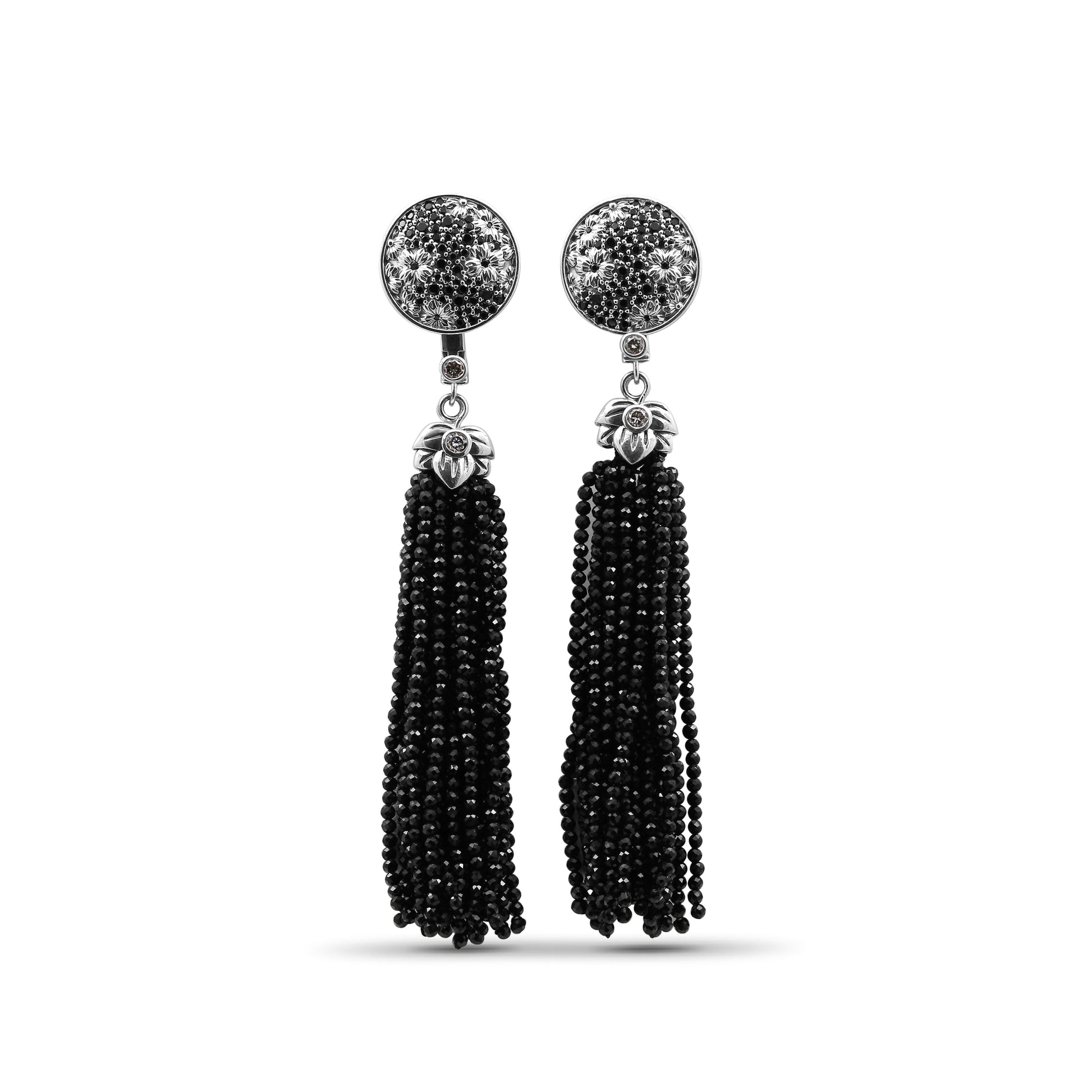garden-of-stephen-black-spinel-tassle-earring-in-sterling-silver