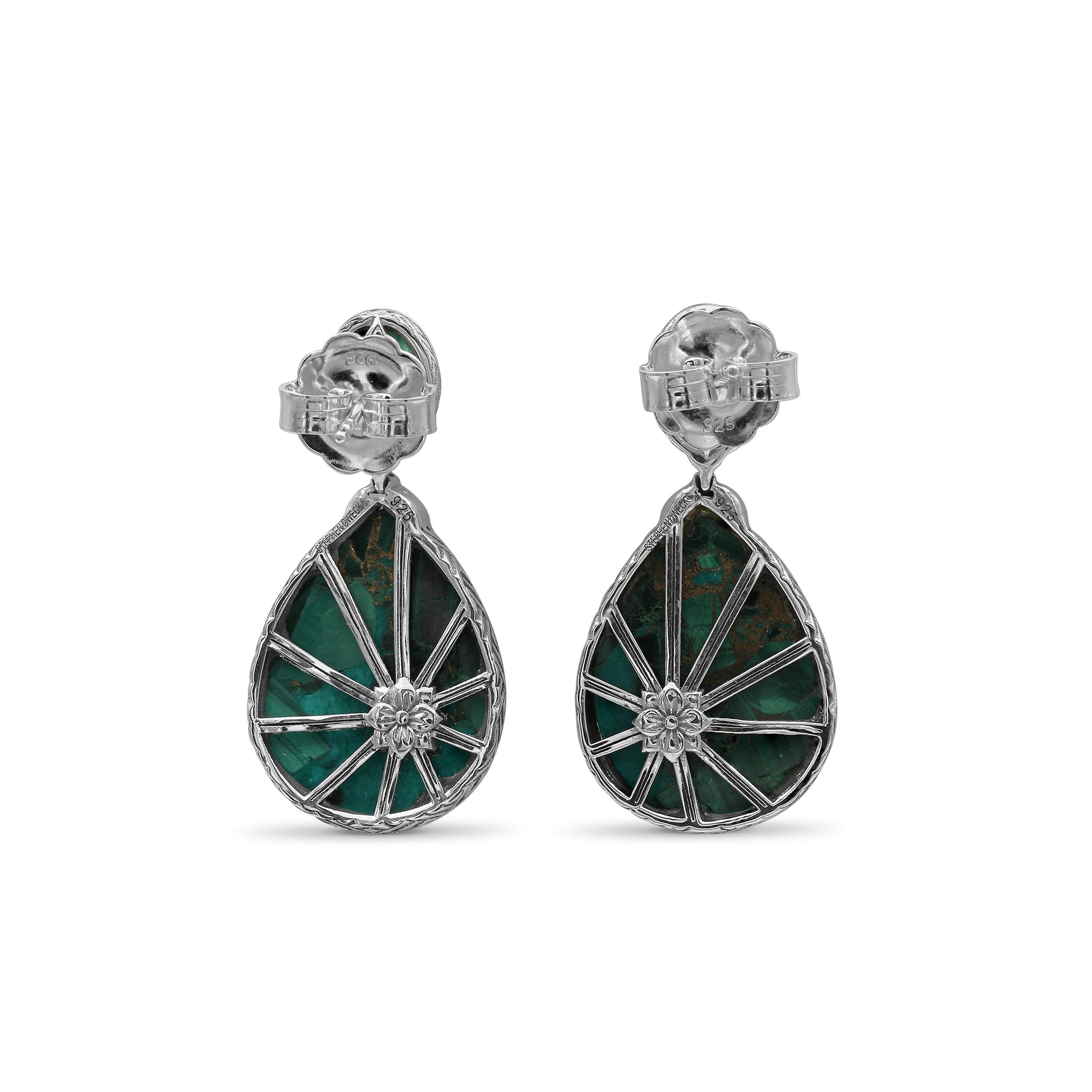 garden-of-stephen-natural-quartz-green-agate-and-malachite-mosaic-earring-in-sterling-silver