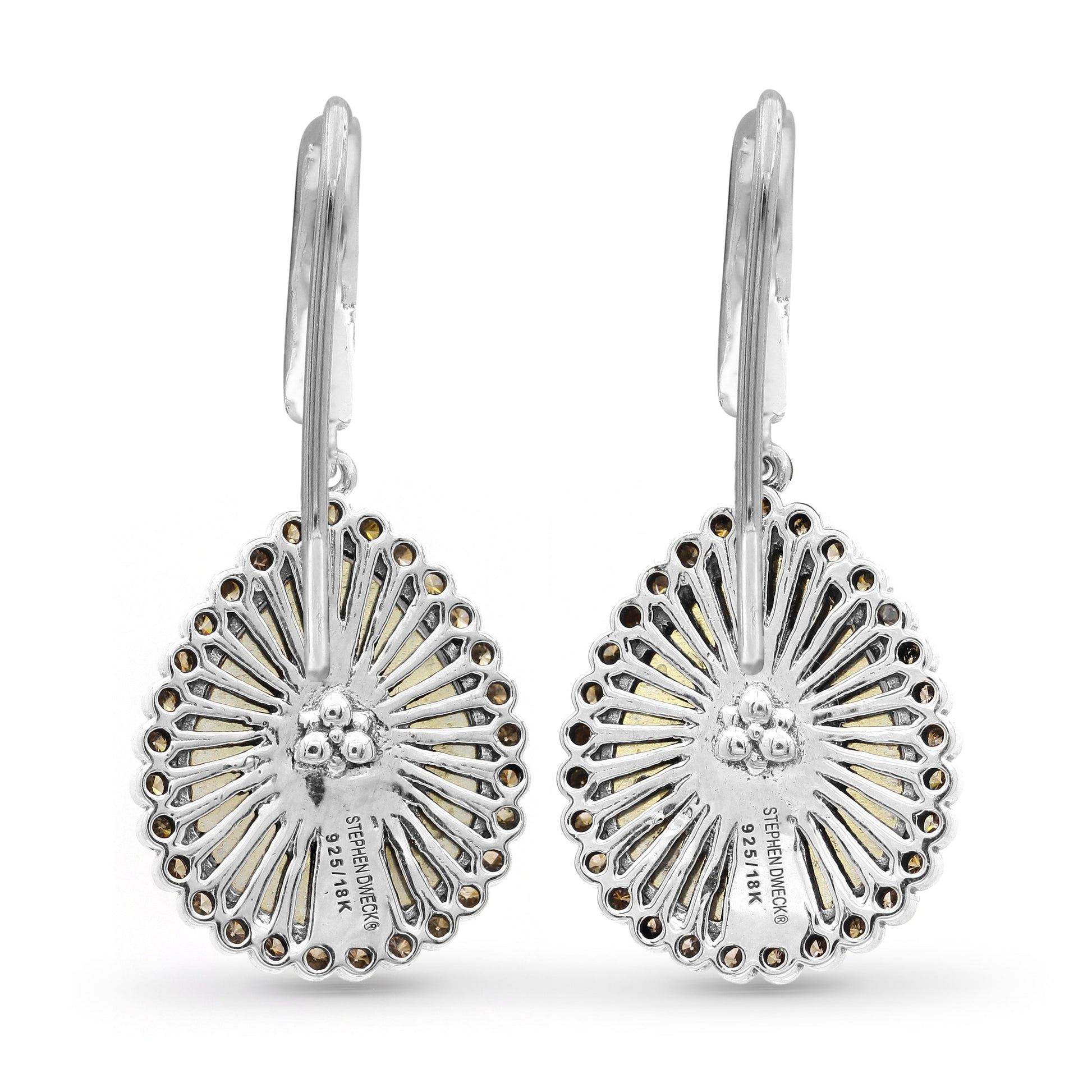 carventurous-internally-carved-natural-quartz-gold-lining-with-champagne-diamond-earring-in-sterling-silver