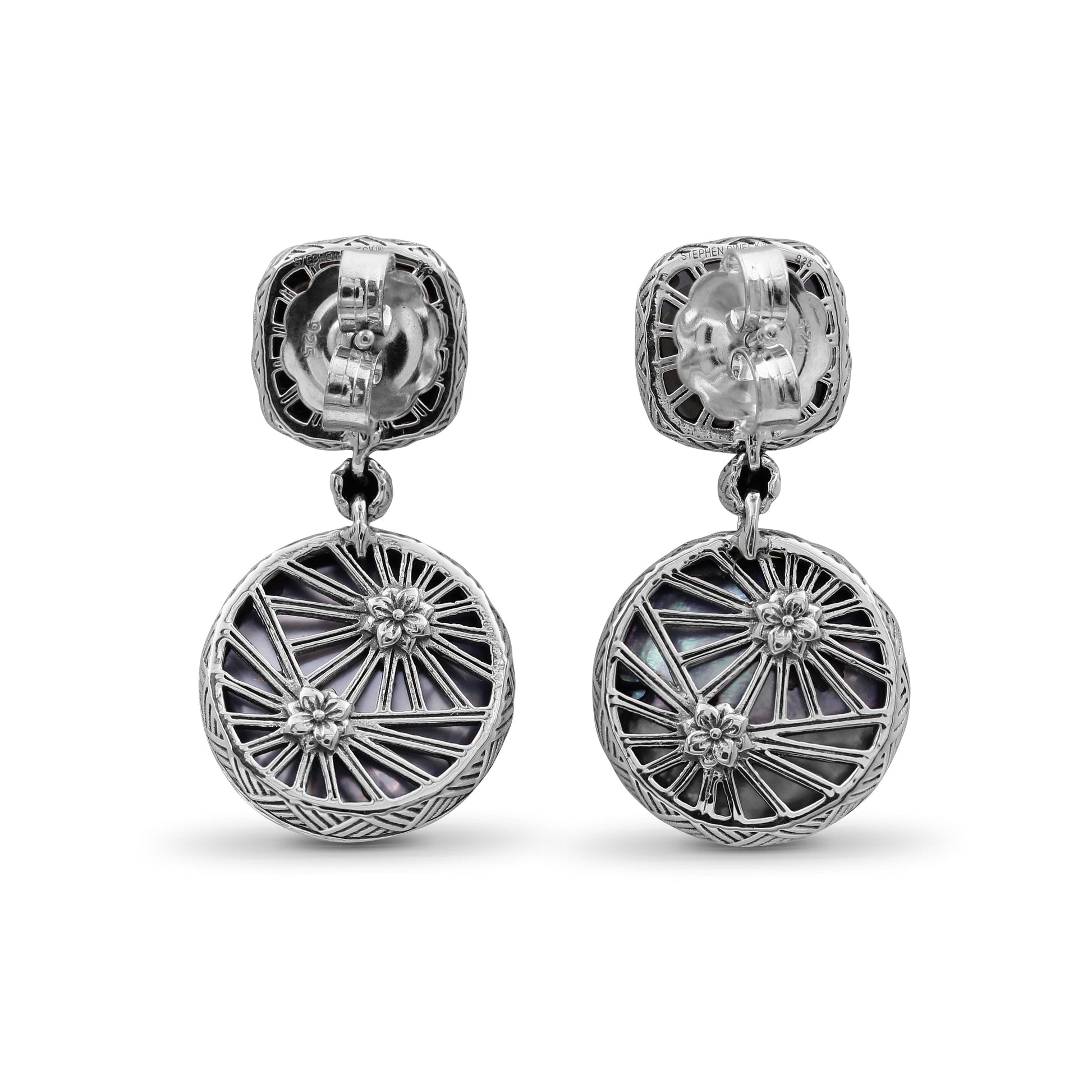 carventurous-hand-carved-natural-quartz-mother-of-pearl-hematite-mabe-pearl-and-black-diamond-earring-in-sterling-silver