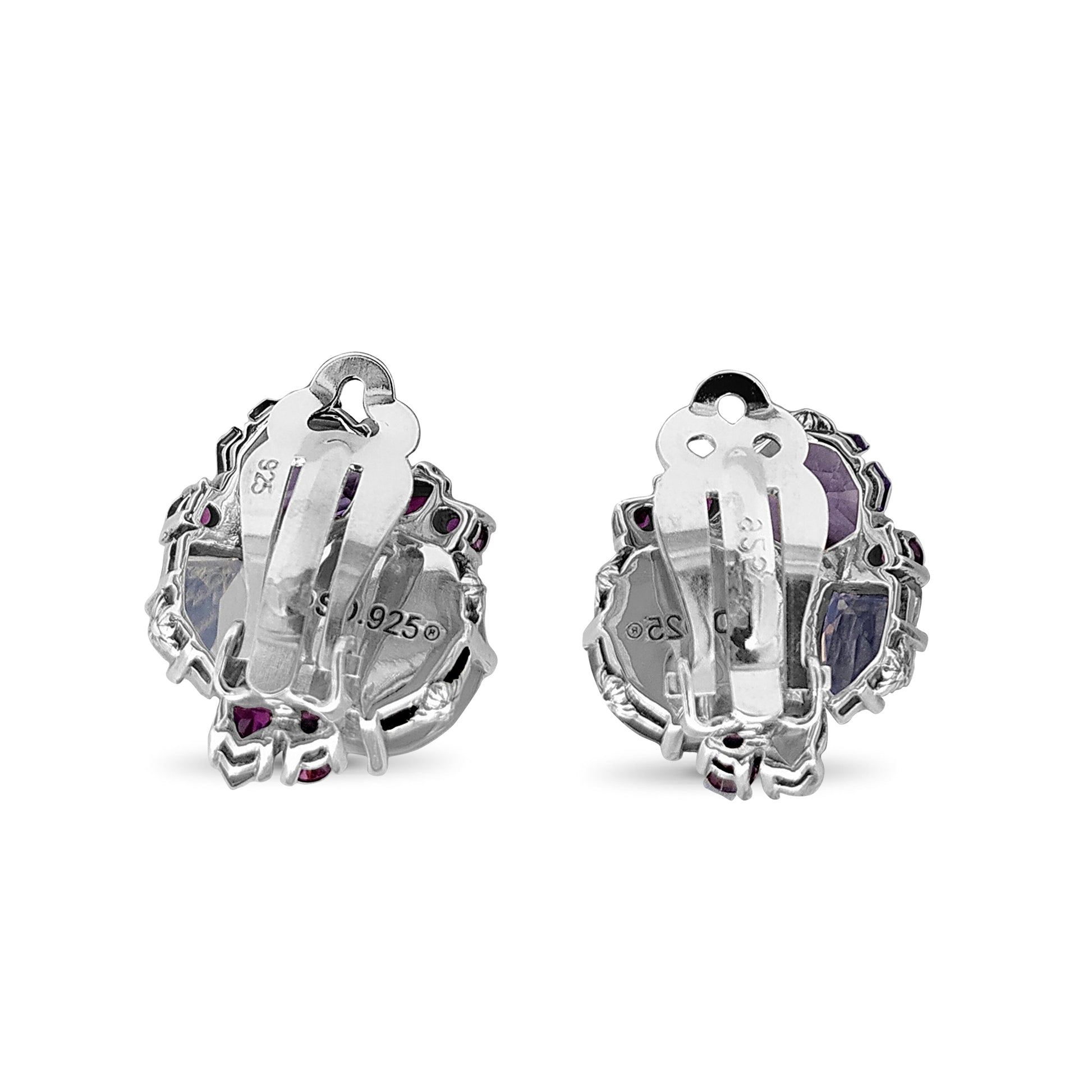 rockrageous-amethyst-rhodolite-garnet-pink-tourmaline-lavender-moon-quartz-and-mabe-pearl-clip-earrings-in-sterling-silver