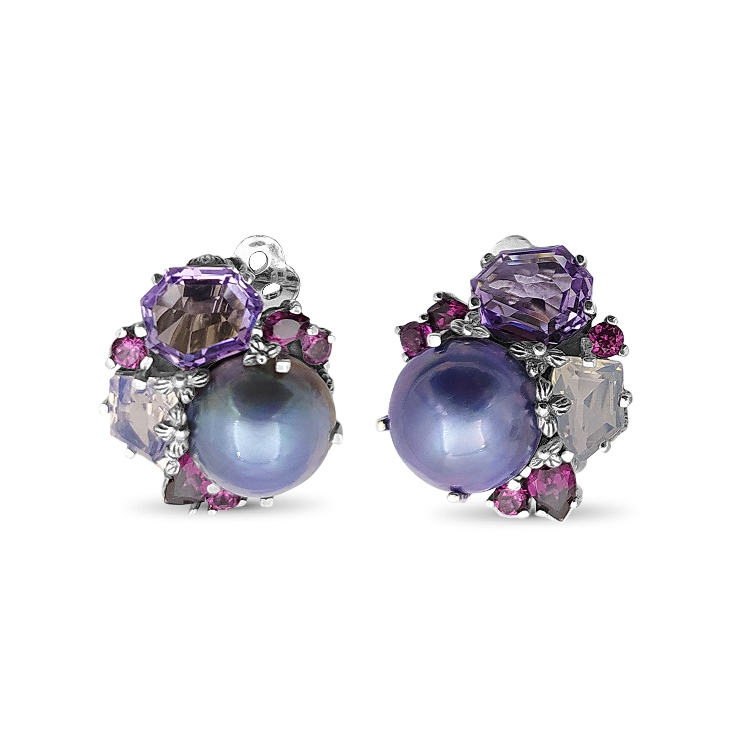 rockrageous-amethyst-rhodolite-garnet-pink-tourmaline-lavender-moon-quartz-and-mabe-pearl-clip-earrings-in-sterling-silver