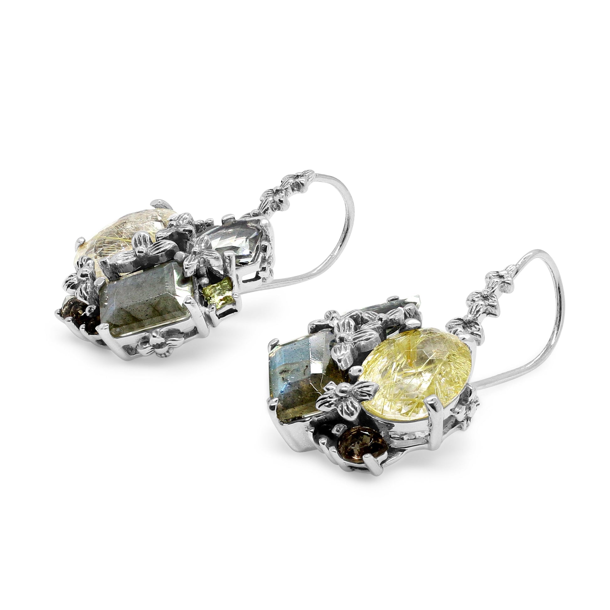 rockrageous-gold-hair-rutilated-quartz-labradorite-green-prasiolite-peridot-chrome-diopside-and-smoky-quartz-earrings-in-sterling-silver