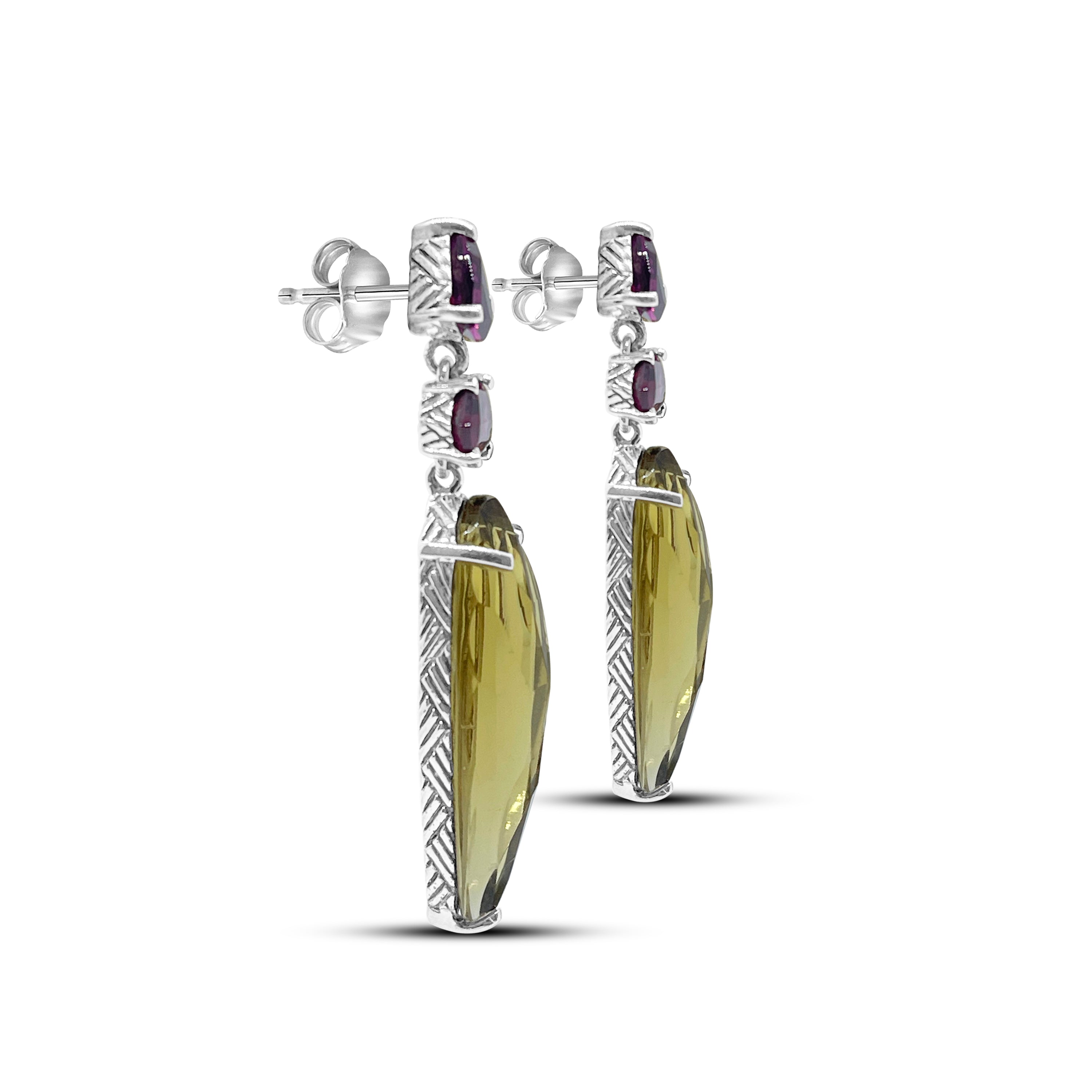 galactical-rhodolite-garnet-cognac-quartz-earrings-in-sterling-silver