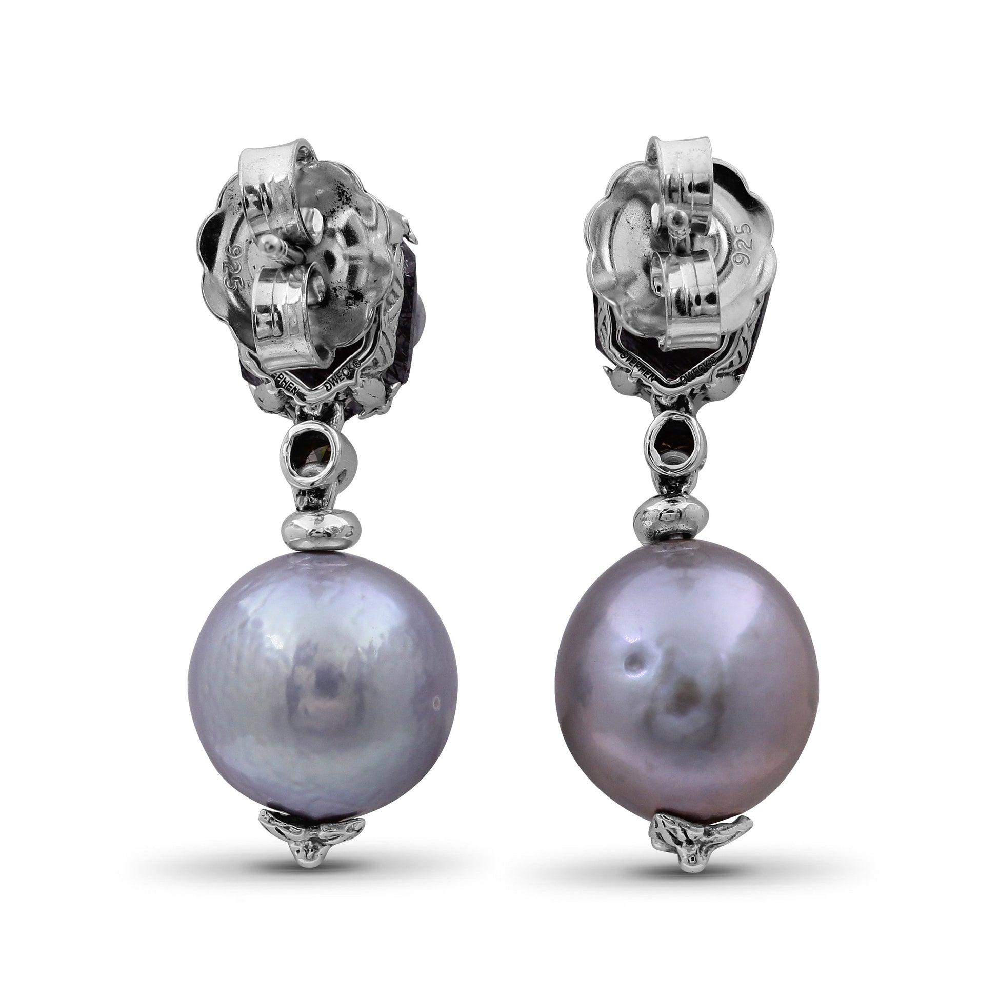 galactical-black-hair-rutilated-quartz-baroque-pearl-and-diamond-drop-earring-in-sterling-silver