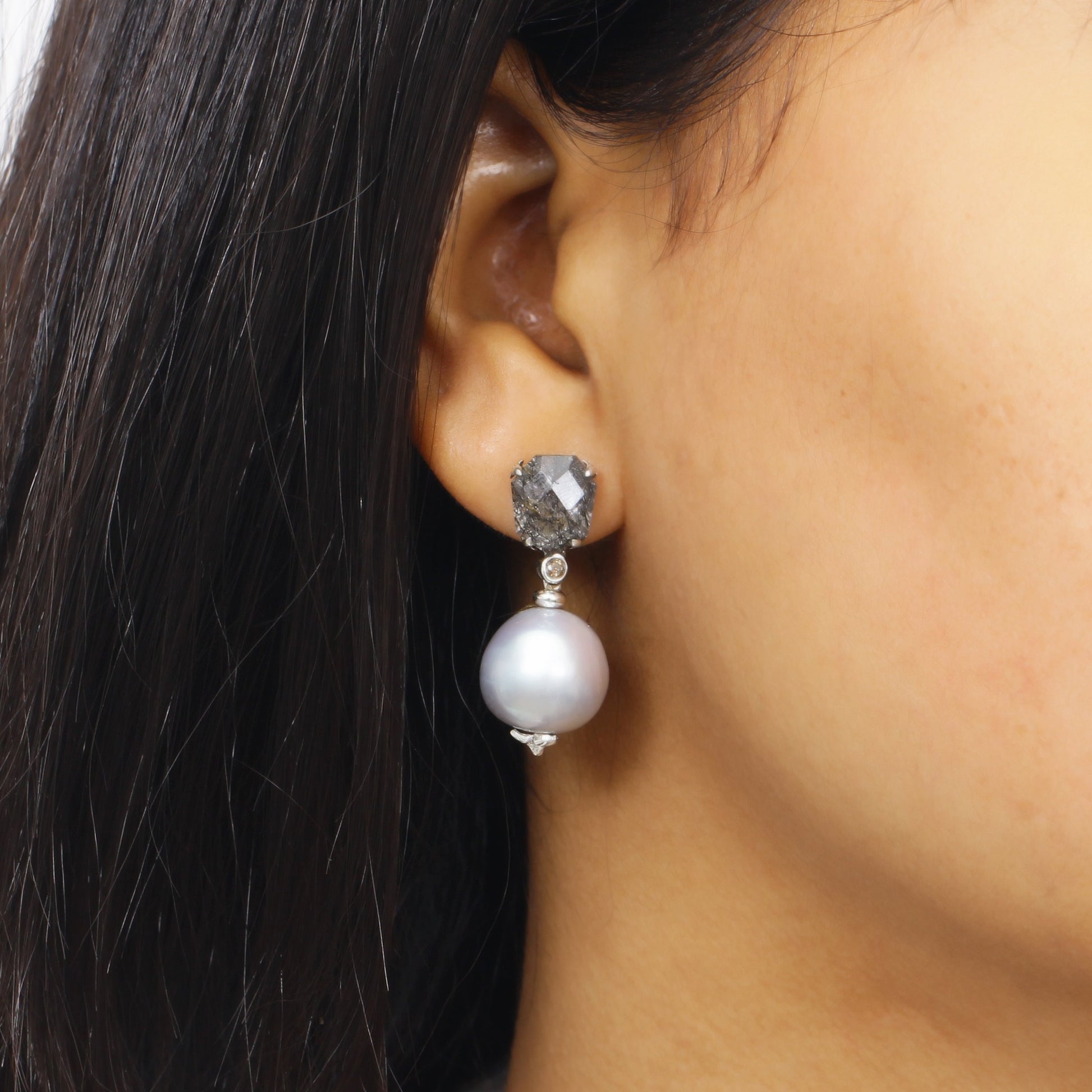 galactical-black-hair-rutilated-quartz-baroque-pearl-and-diamond-drop-earring-in-sterling-silver