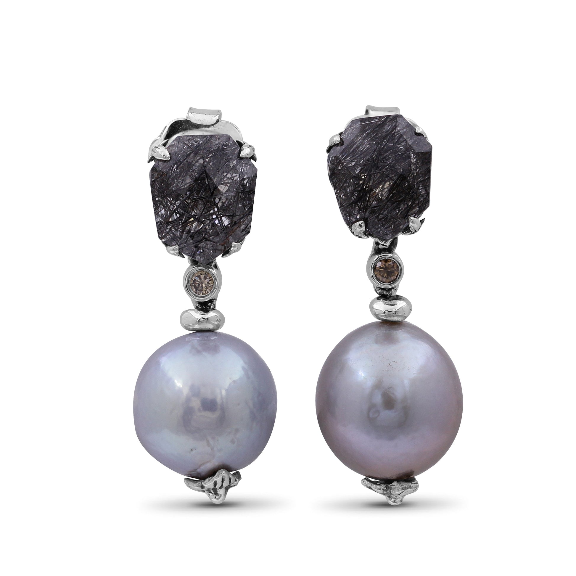 galactical-black-hair-rutilated-quartz-baroque-pearl-and-diamond-drop-earring-in-sterling-silver