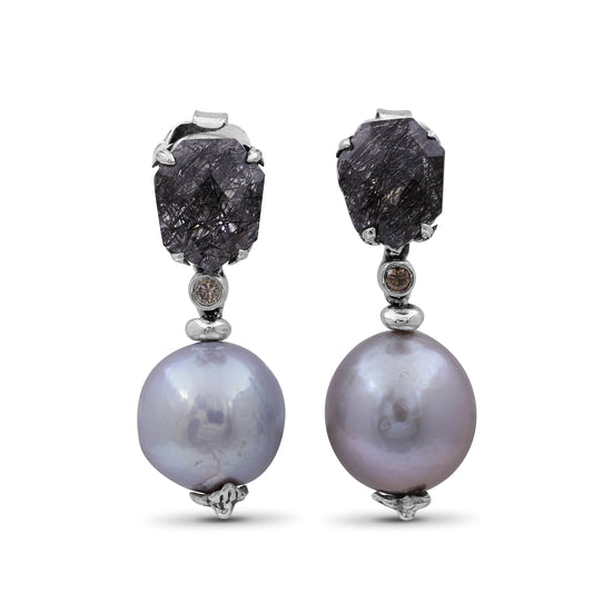 galactical-black-hair-rutilated-quartz-baroque-pearl-and-diamond-drop-earring-in-sterling-silver