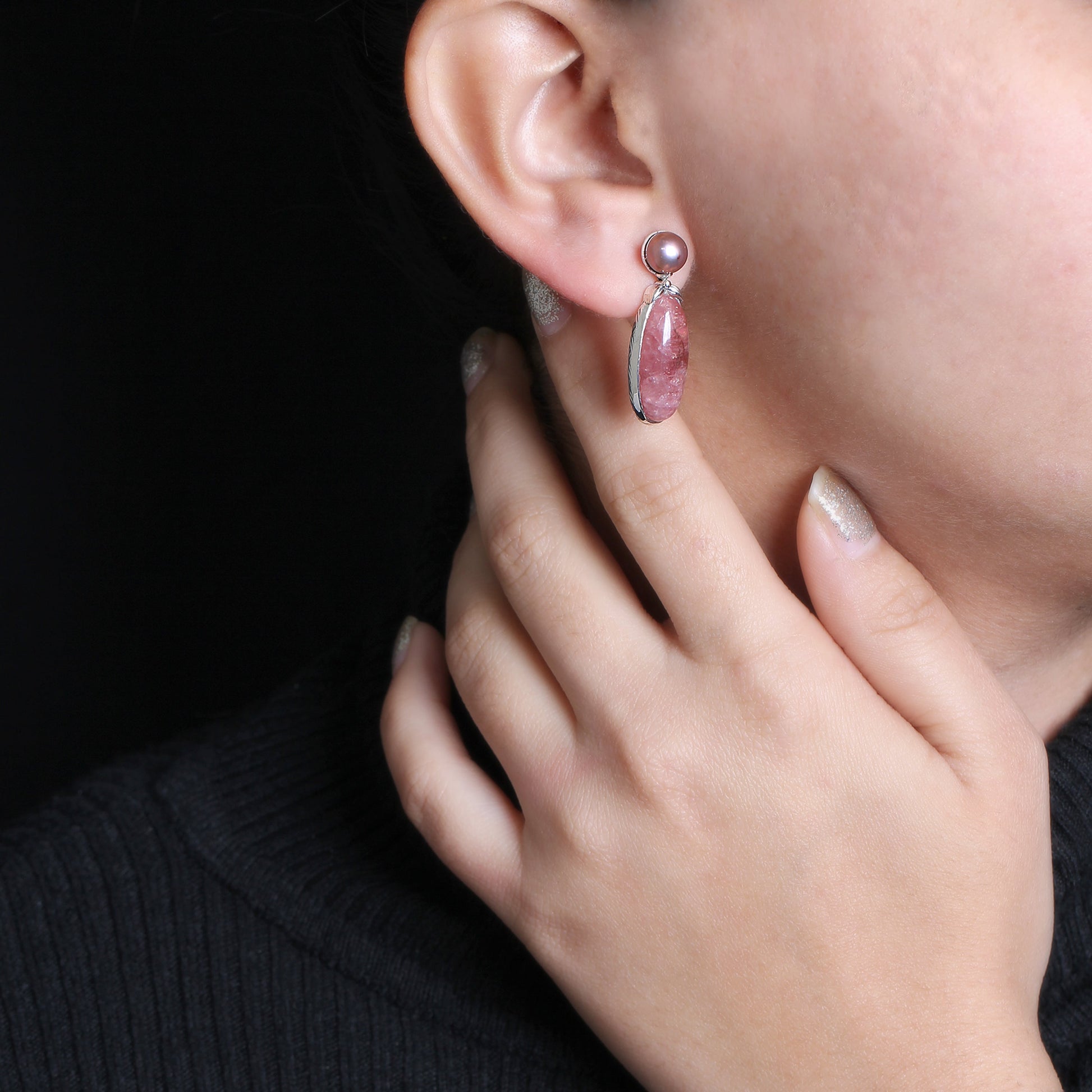 terraquatic-pearl-and-rhodochrosite-earring-in-sterling-silver