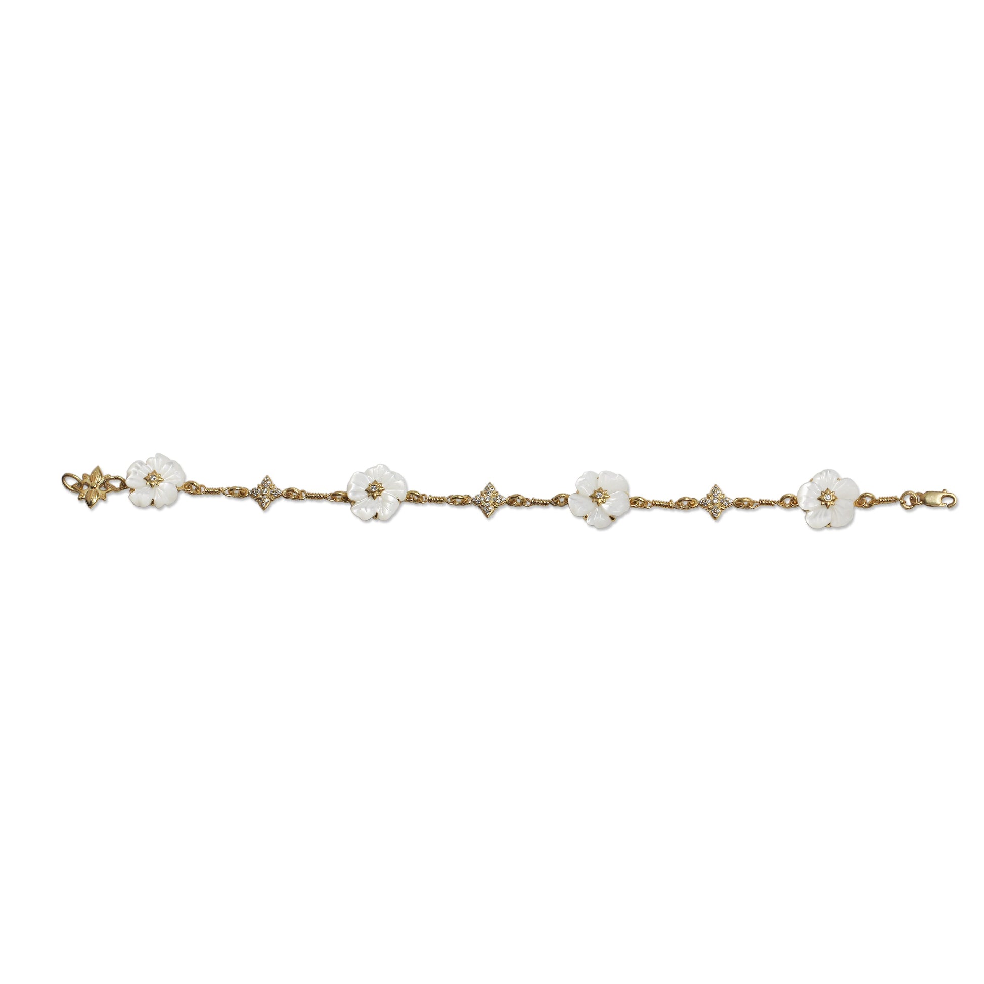 colorbloom-14mm-white-mother-of-pearl-flower-and-white-diamond-0-35ct-bracelet-in-18k-gold
