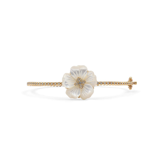 colorbloom-22mm-white-mother-of-pearl-flower-and-white-diamond-0-45ct-bangle-in-18k-gold