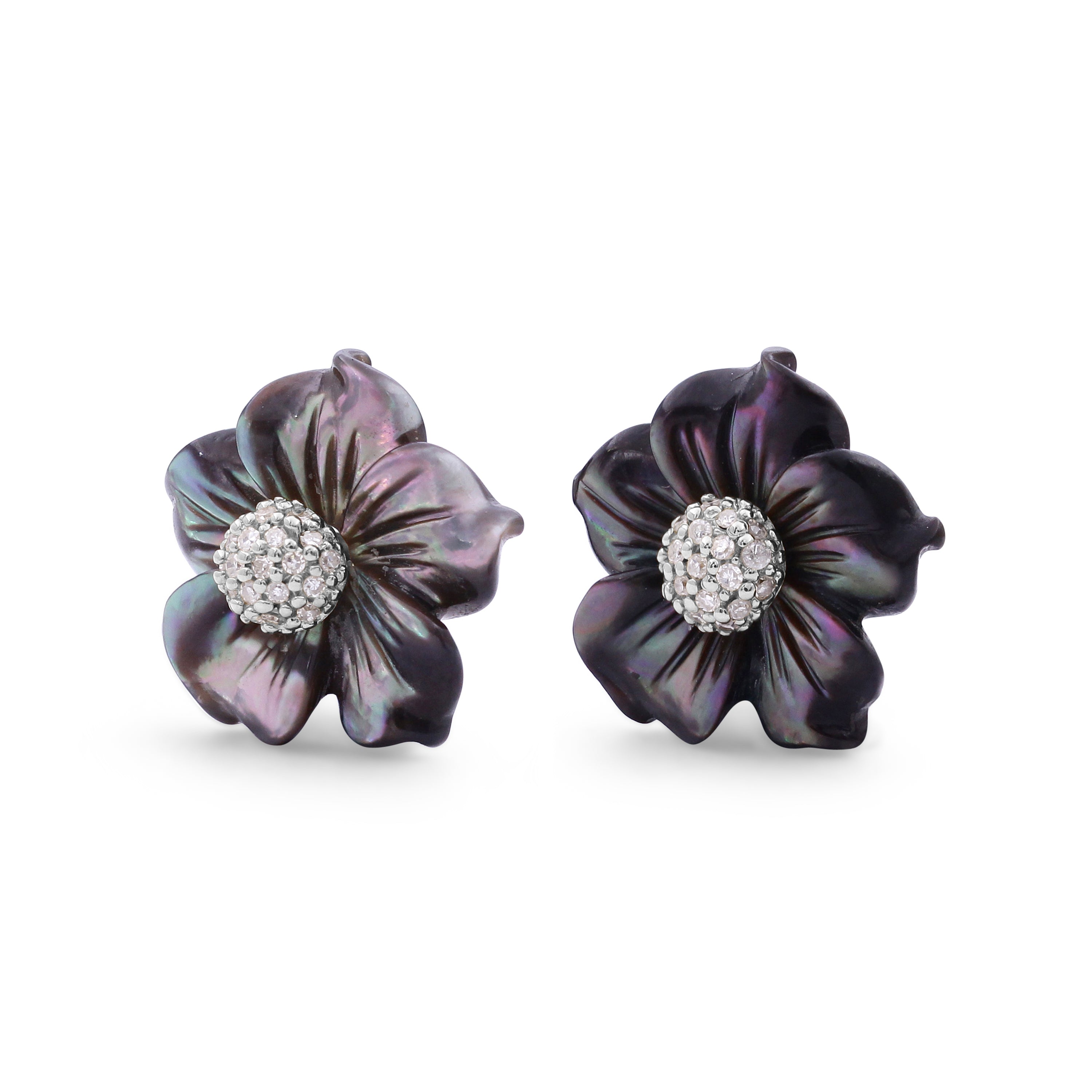 luxury-hand-carved-dark-champagne-mother-of-pearl-and-diamond-earrings-in-18k-white-gold