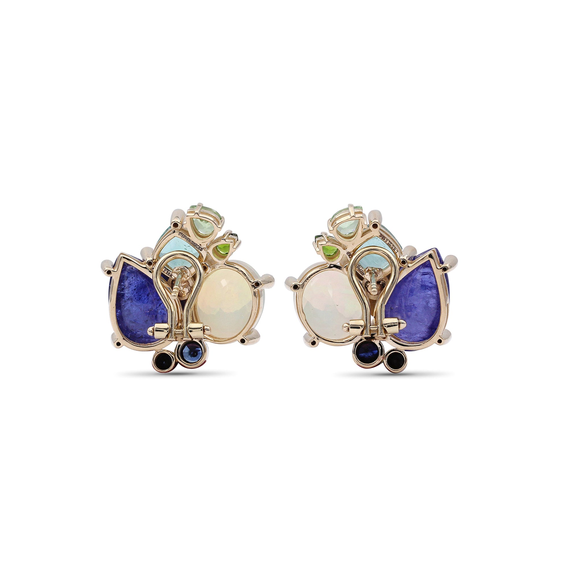 luxury-tanzanite-15-5ct-emerald-3-1ct-opal-4-4ct-blue-sapphire-tsavorite-chrome-diopside-and-diamond-0-20ct-earring-in-18k-gold