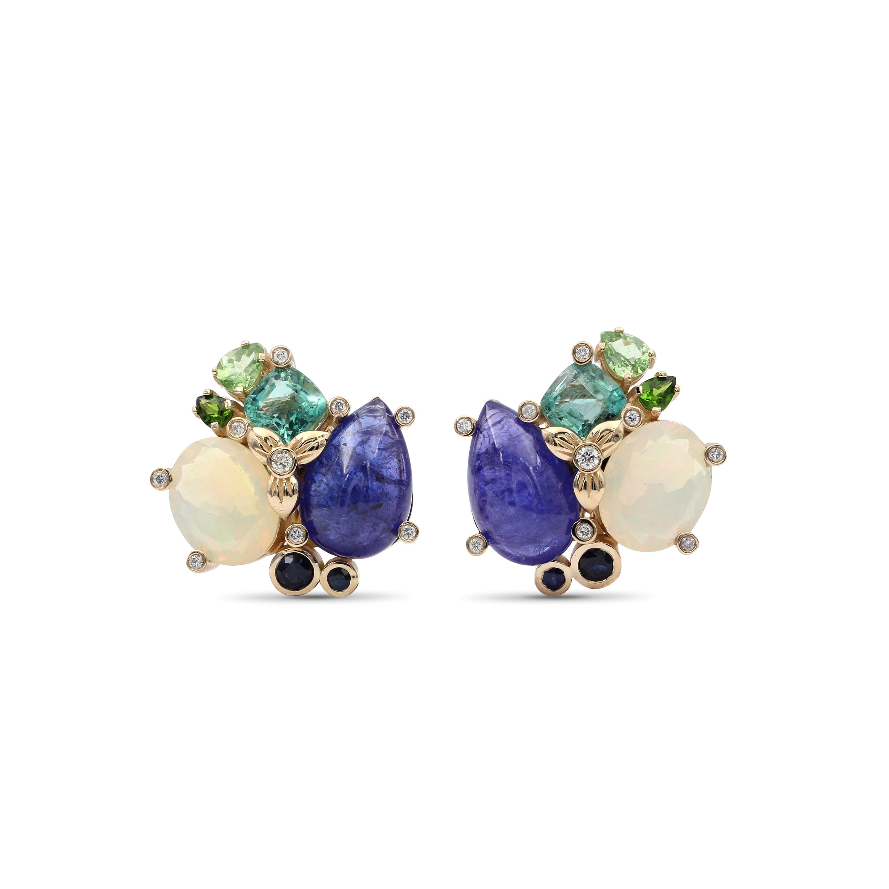luxury-tanzanite-15-5ct-emerald-3-1ct-opal-4-4ct-blue-sapphire-tsavorite-chrome-diopside-and-diamond-0-20ct-earring-in-18k-gold