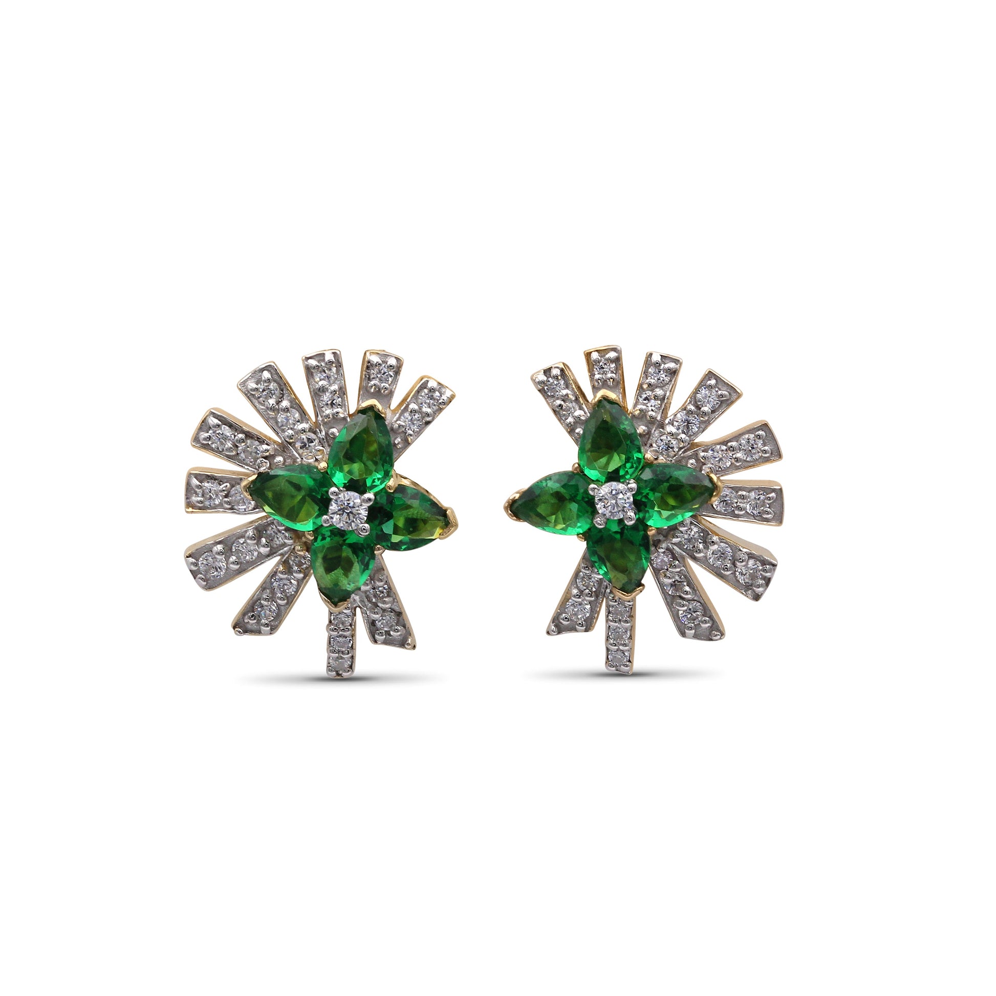 sunray-emerald-1-05ct-and-diamond-0-55ct-earring-in-18k-gold
