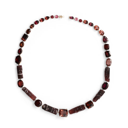 luxury-faceted-and-natural-formation-pink-tourmaline-300ct-and-diamond-1-00ct-necklace-in-18k-gold