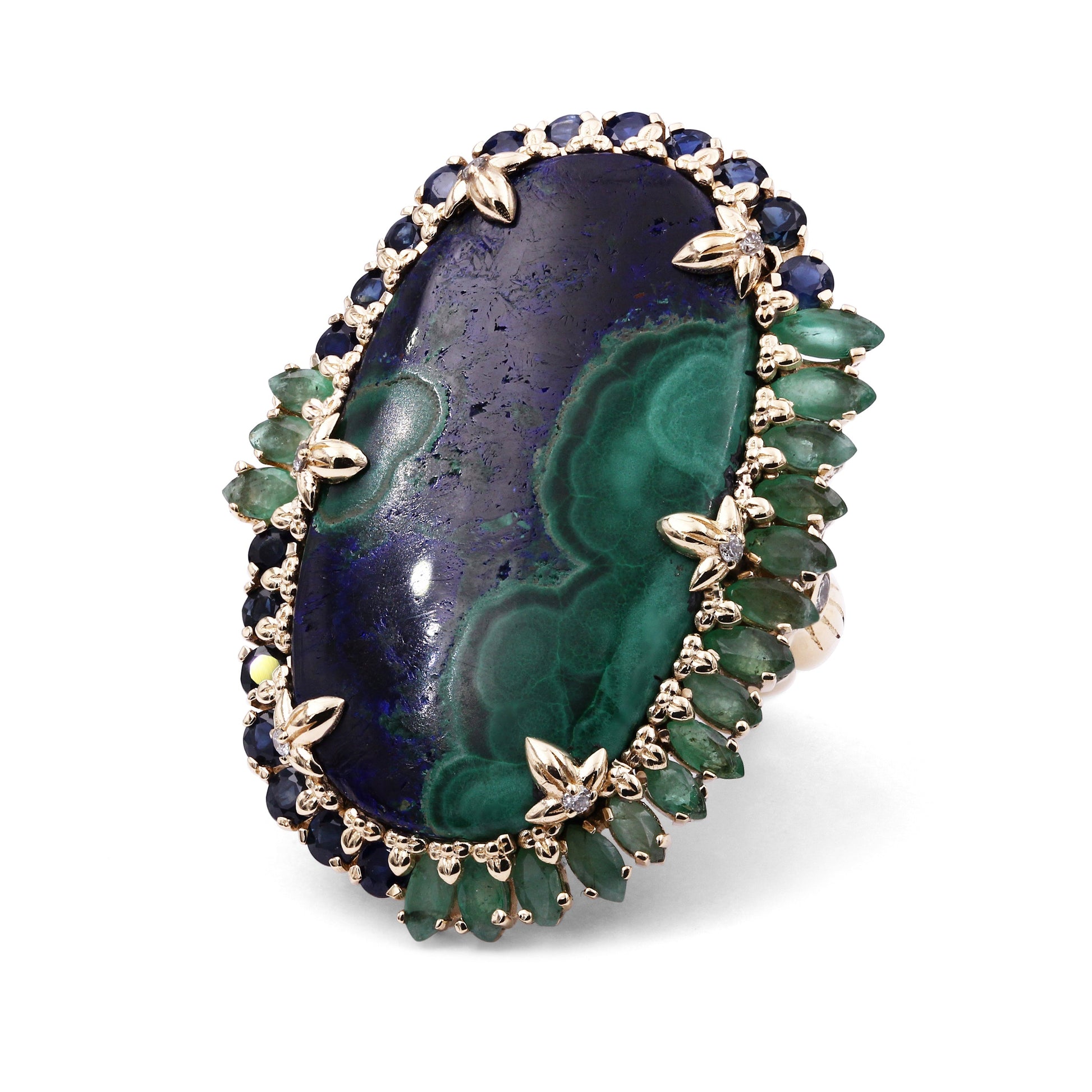 luxury-azurite-malachite-24-8ct-emerald-1-95ct-blue-sapphire-1-45ct-and-diamond-0-15ct-ring-in-18k-gold