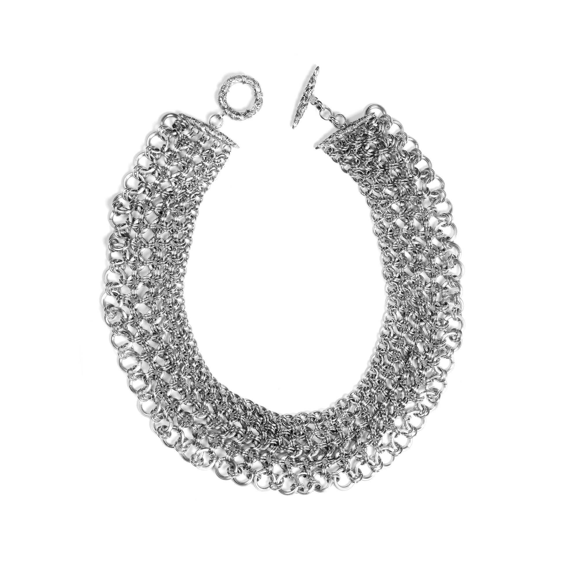 orogento-multi-strand-sterling-silver-necklace