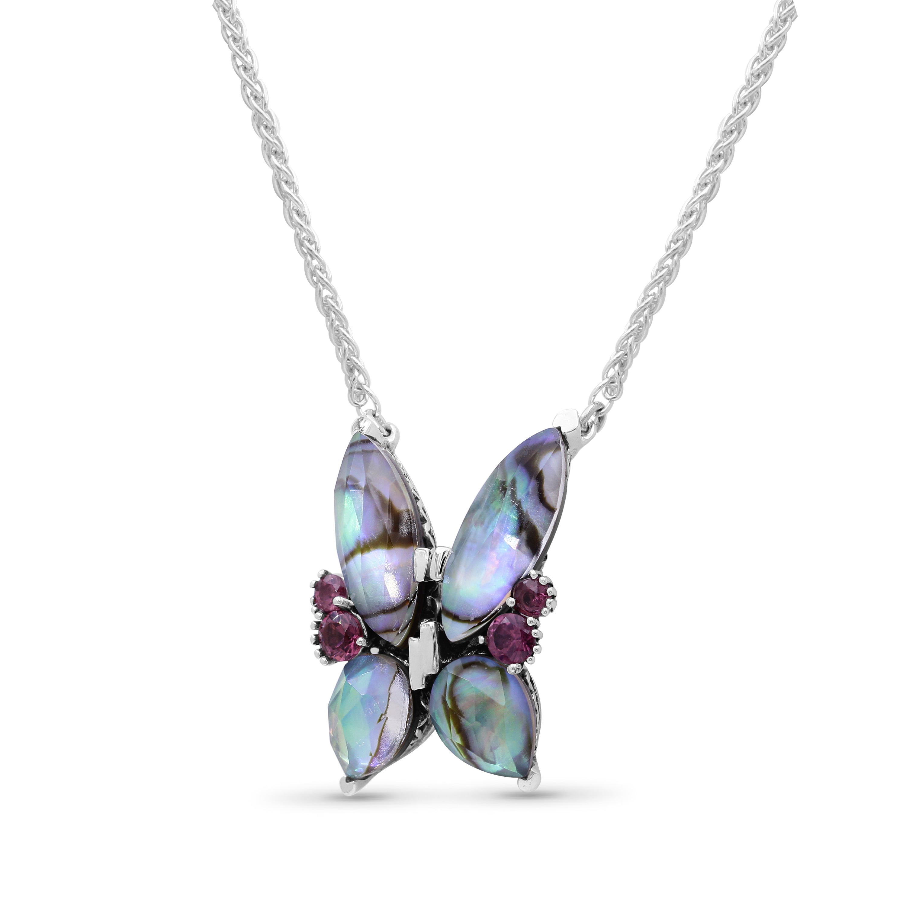 terraquatic-faceted-natural-quartz-abalone-and-rhodolite-garnet-butterfly-pendant-in-sterling-silver