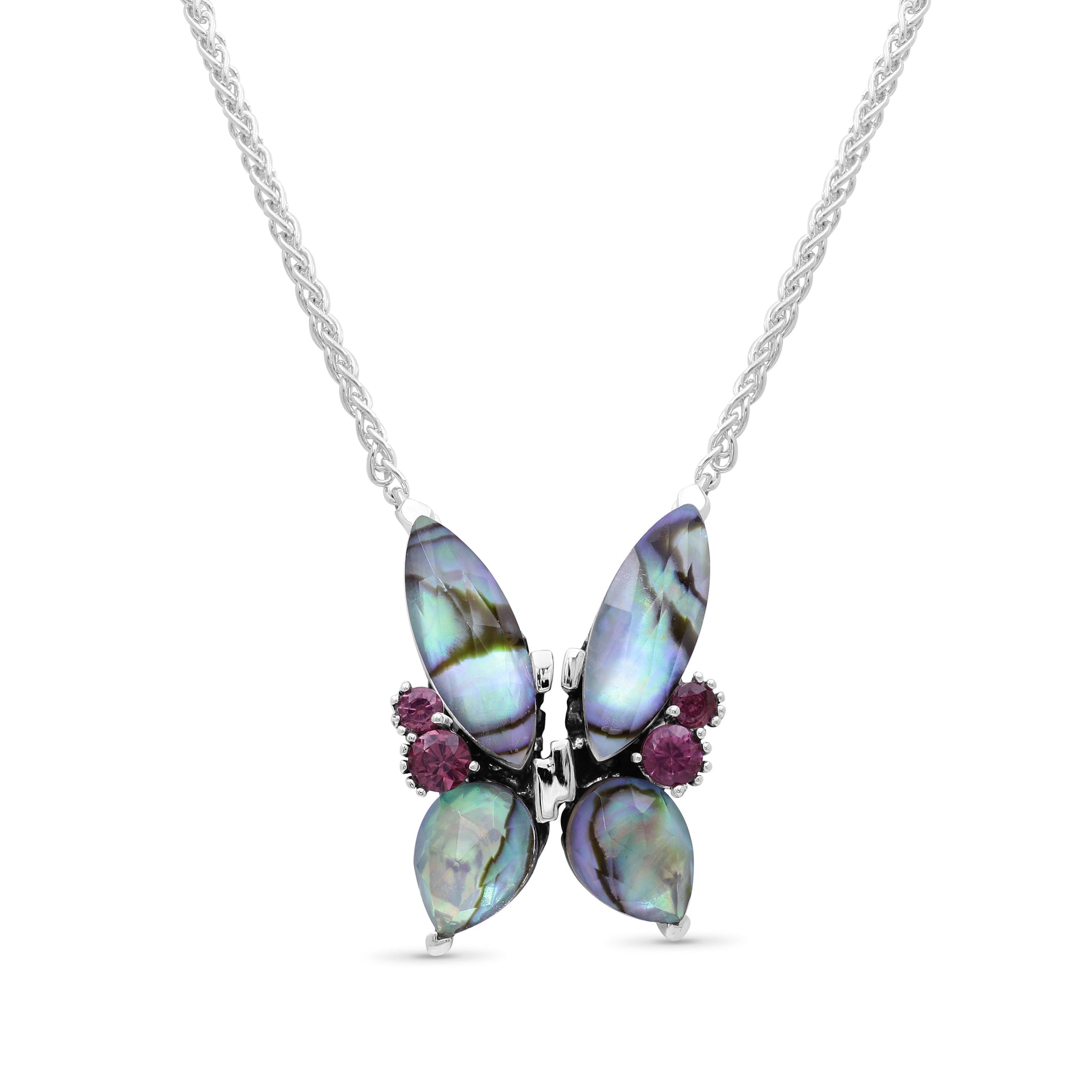 terraquatic-faceted-natural-quartz-abalone-and-rhodolite-garnet-butterfly-pendant-in-sterling-silver