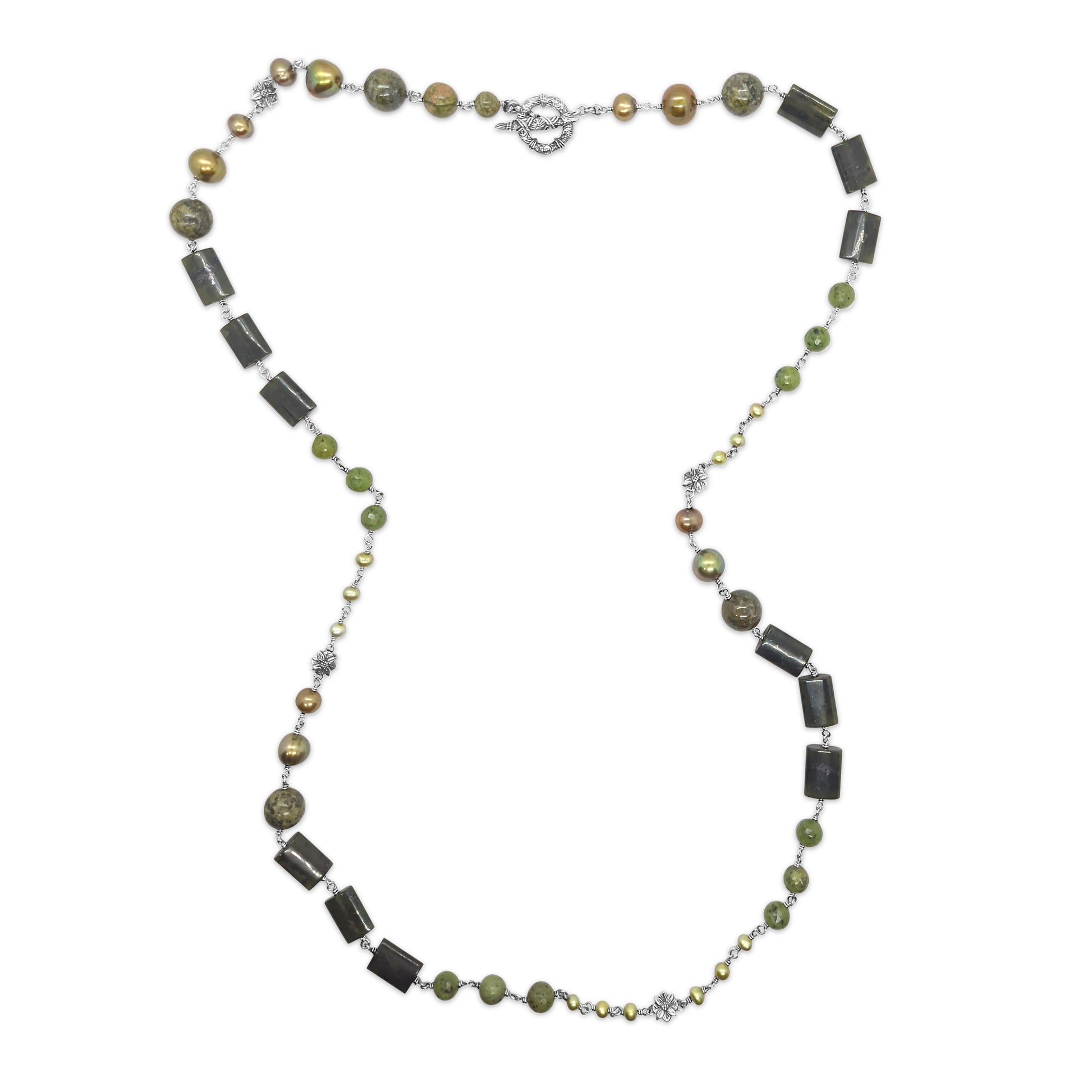 terraquatic-multi-size-multi-stones-necklace-in-sterling-silver