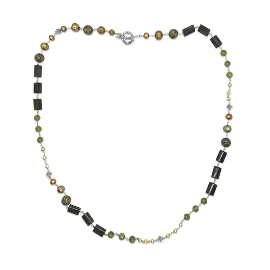 terraquatic-multi-size-multi-stones-necklace-in-sterling-silver