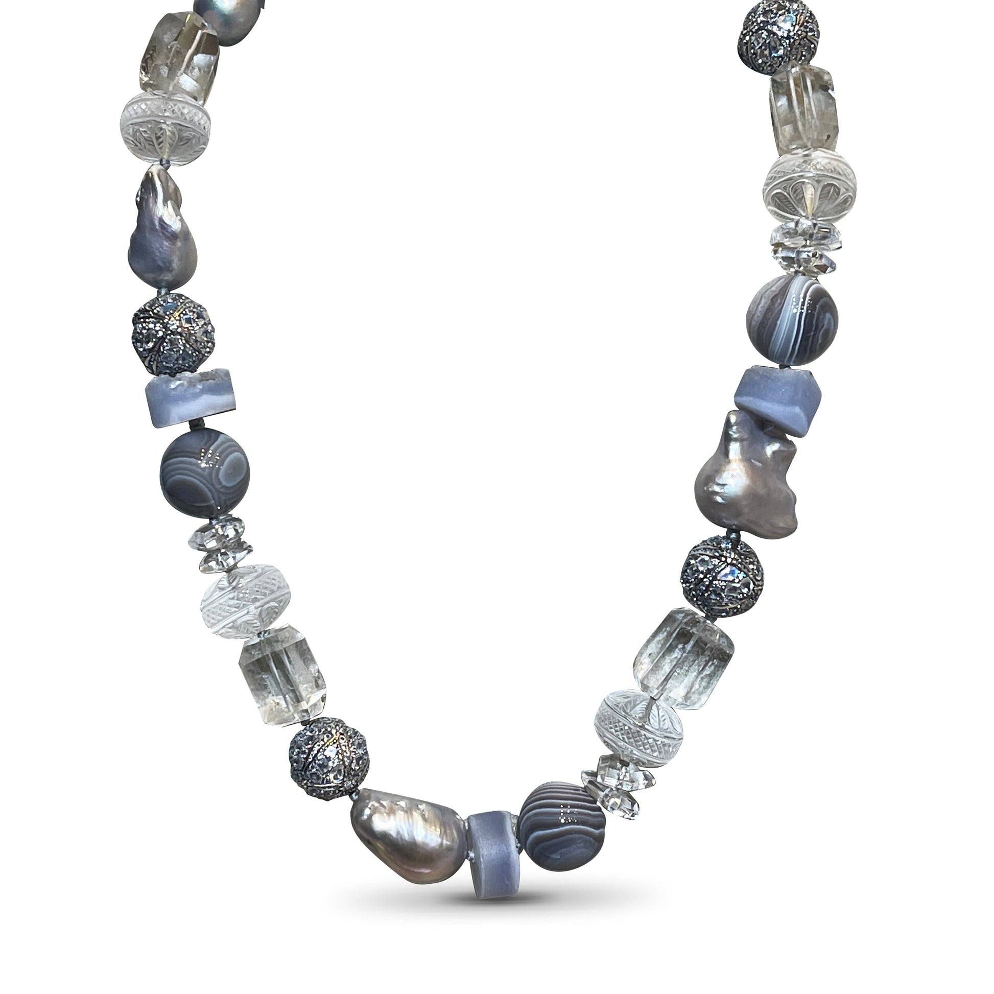 terraquatic-blue-lace-agate-lodolite-botswana-agate-natural-quartz-and-multi-hued-pearl-necklace-in-sterling-silver