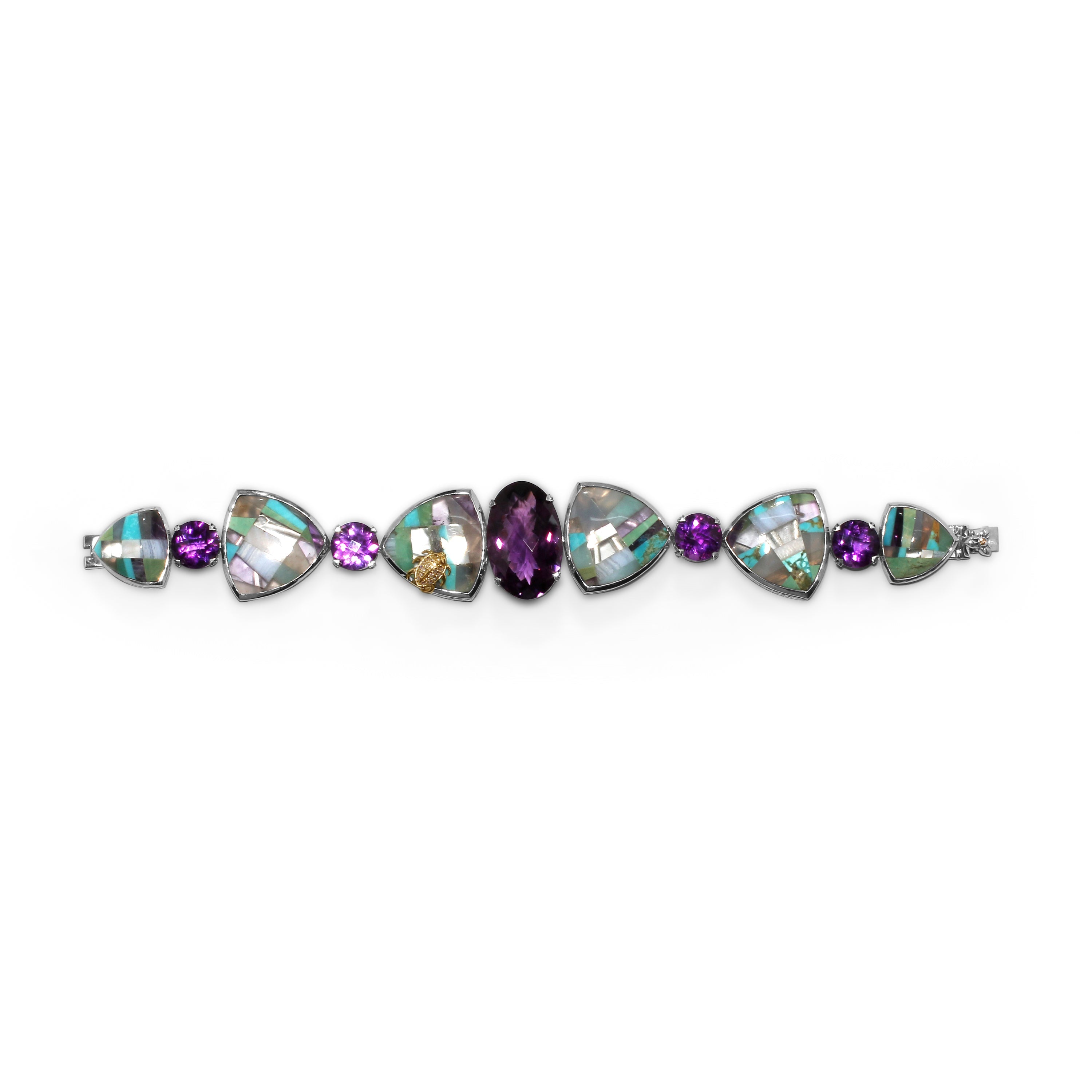 one-of-a-kind-facet-amethyst-pastel-color-mosaic-and-diamond-0-14ct-bracelet-in-sterling-silver-with-18k-gold-diamond-pave-adam