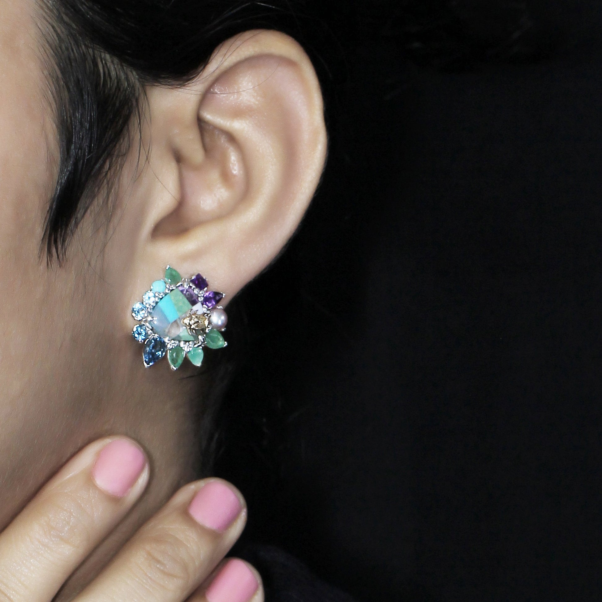 one-of-a-kind-swiss-blue-topaz-amethyst-facet-flat-back-blue-turquoise-london-blue-topaz-natural-pearl-pastel-color-mosaic-facet-emerald-and-diamond-0-04ct-earring-in-sterling-silver-with-18k-gold-adam