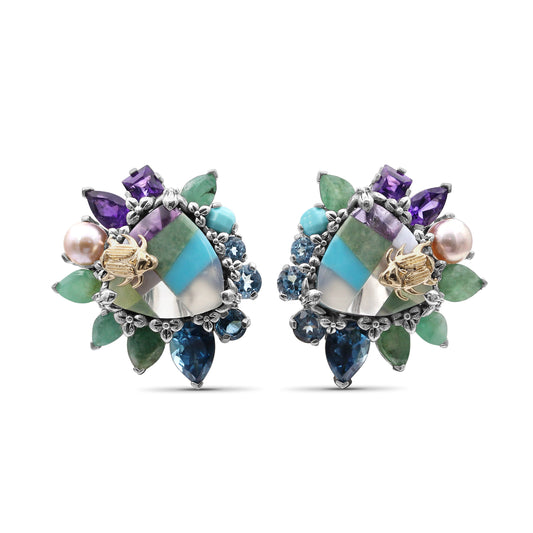 one-of-a-kind-swiss-blue-topaz-amethyst-facet-flat-back-blue-turquoise-london-blue-topaz-natural-pearl-pastel-color-mosaic-facet-emerald-and-diamond-0-04ct-earring-in-sterling-silver-with-18k-gold-adam