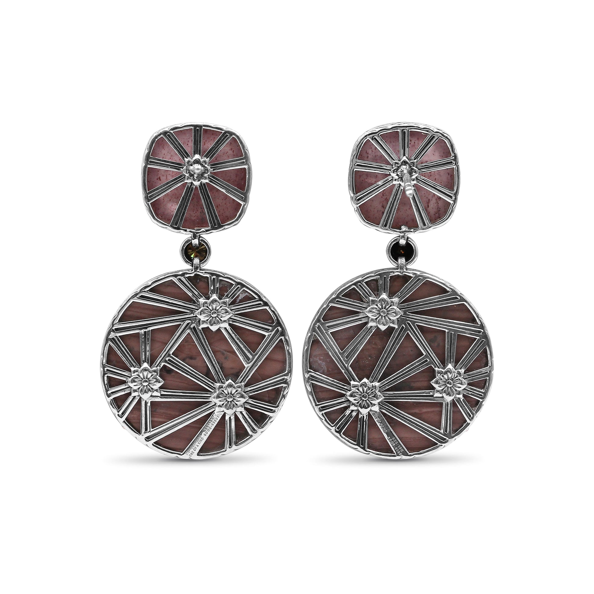 one-of-a-kind-smooth-imperial-jasper-smooth-strawberry-quartz-and-diamond-0-20ct-earring-in-sterling-silver-with-18k-gold-adam