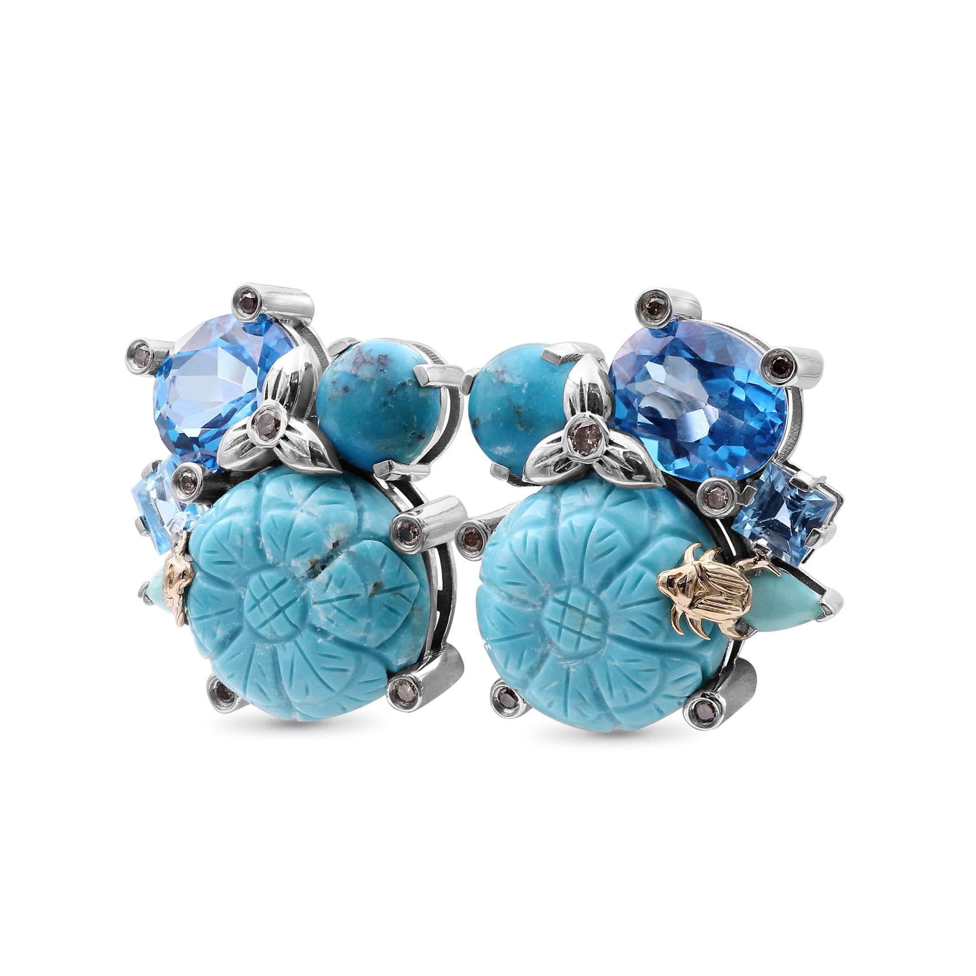 one-of-a-kind-blue-topaz-smooth-turquoise-hand-carved-turquoise-turquoise-swiss-blue-topaz-and-diamond-0-18ct-earring-in-sterling-silver-with-18k-gold-adam