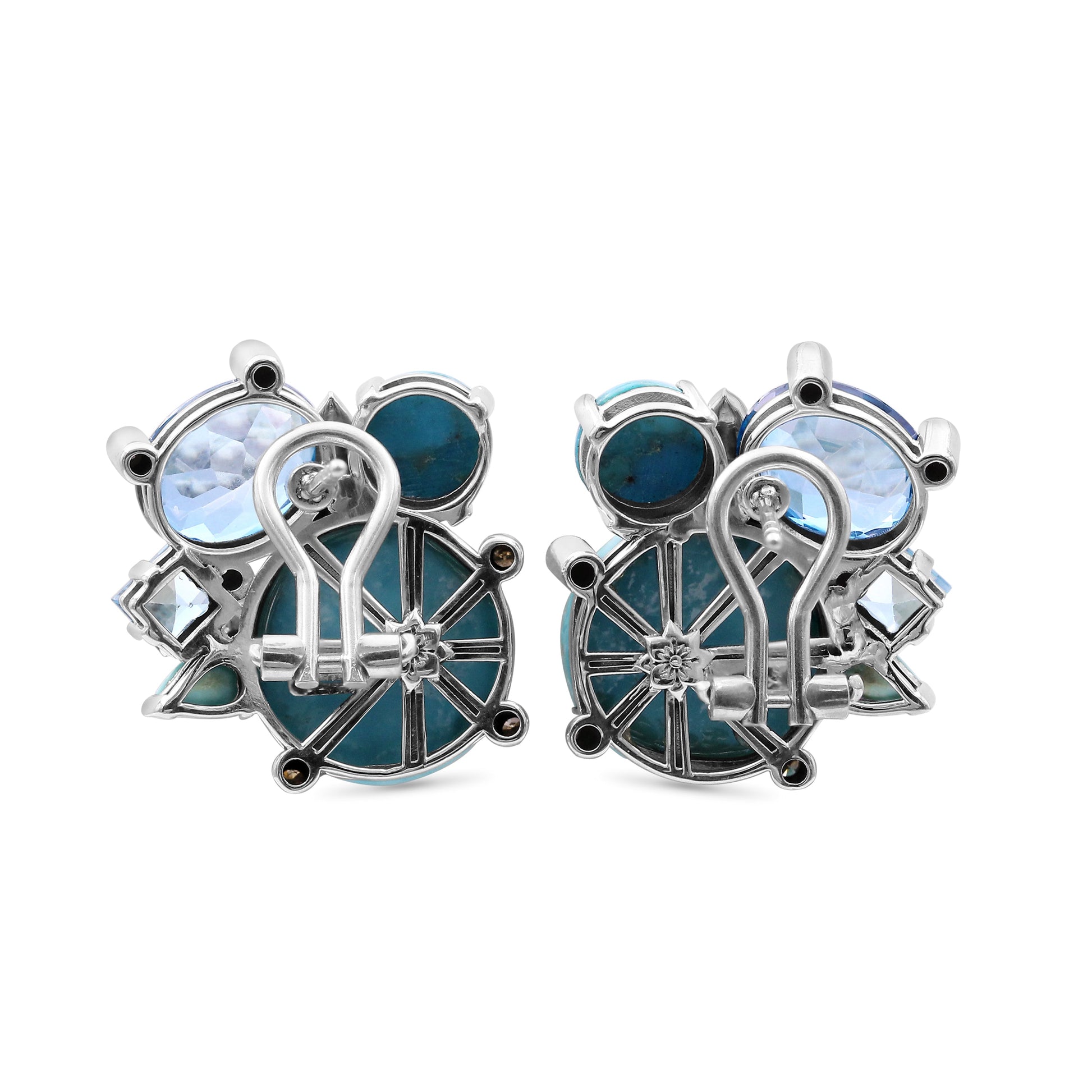 one-of-a-kind-blue-topaz-smooth-turquoise-hand-carved-turquoise-turquoise-swiss-blue-topaz-and-diamond-0-18ct-earring-in-sterling-silver-with-18k-gold-adam