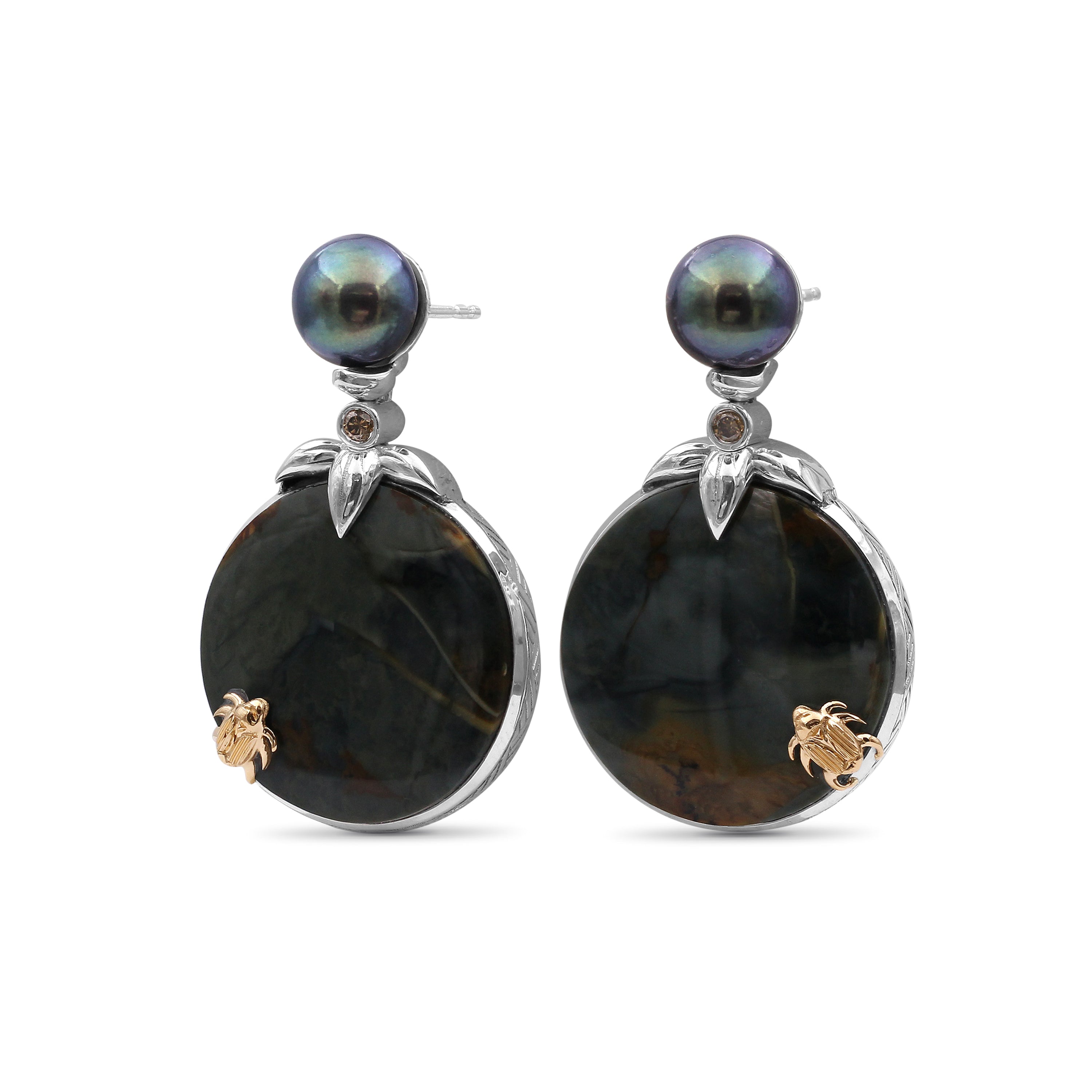 one-of-a-kind-green-pearl-green-ocean-jasper-and-diamond-0-10ct-earring-in-sterling-silver-with-18k-gold-adam