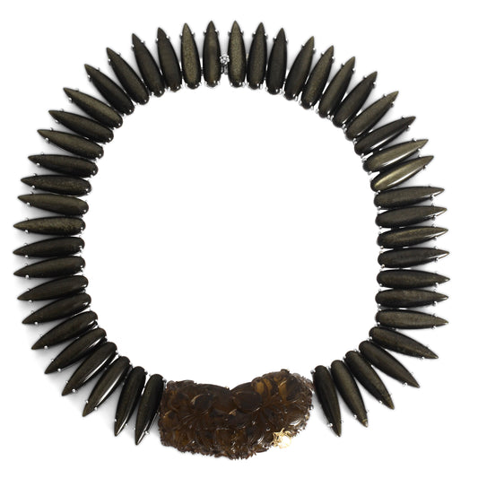 one-of-a-kind-hand-carved-smoky-quartz-and-smooth-golden-obsidian-in-engraved-signature-sterling-silver-with-18k-gold-adam