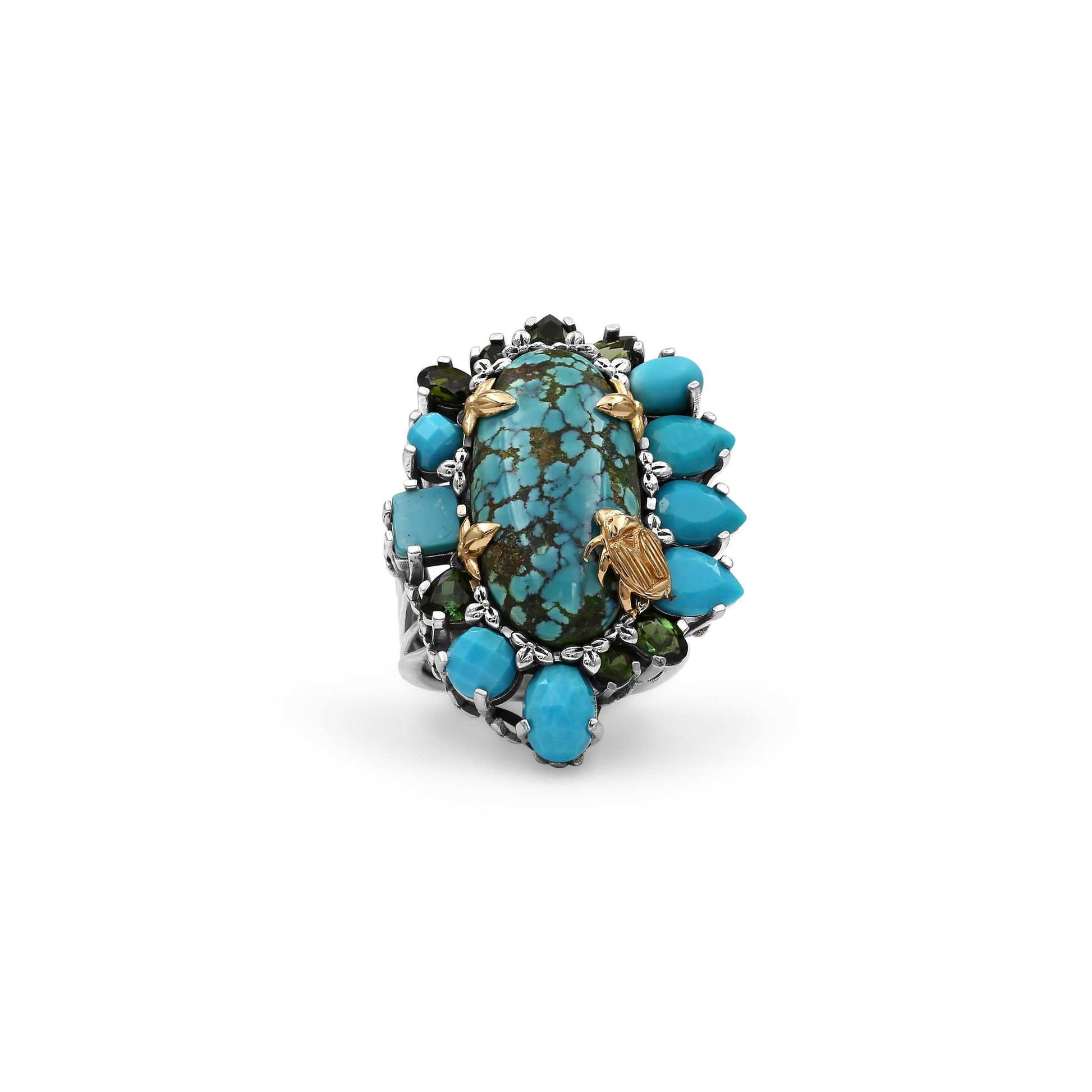 one-of-a-kind-turquoise-and-green-tourmaline-ring-in-sterling-silver-with-18k-gold-flowers-and-18k-adam