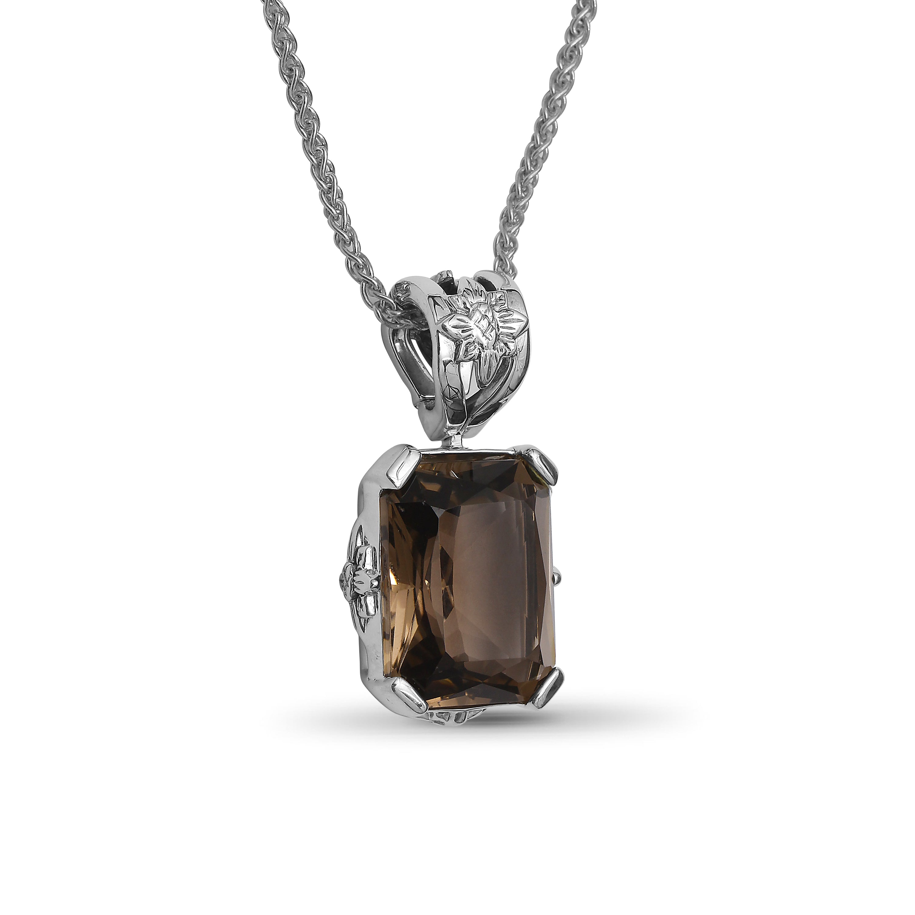 garden-of-stephen-40-80ct-faceted-smoky-quartz-pendant-in-sterling-silver