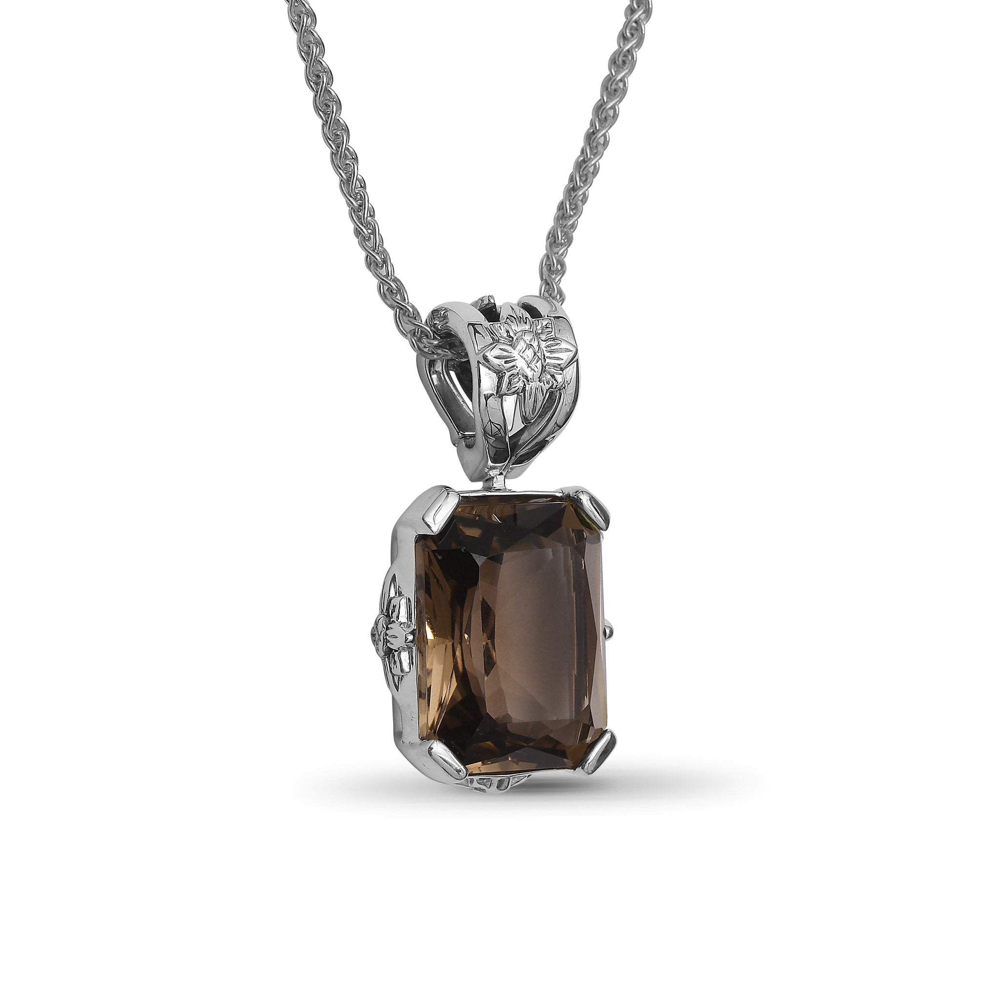 garden-of-stephen-40-80ct-faceted-smoky-quartz-pendant-in-sterling-silver
