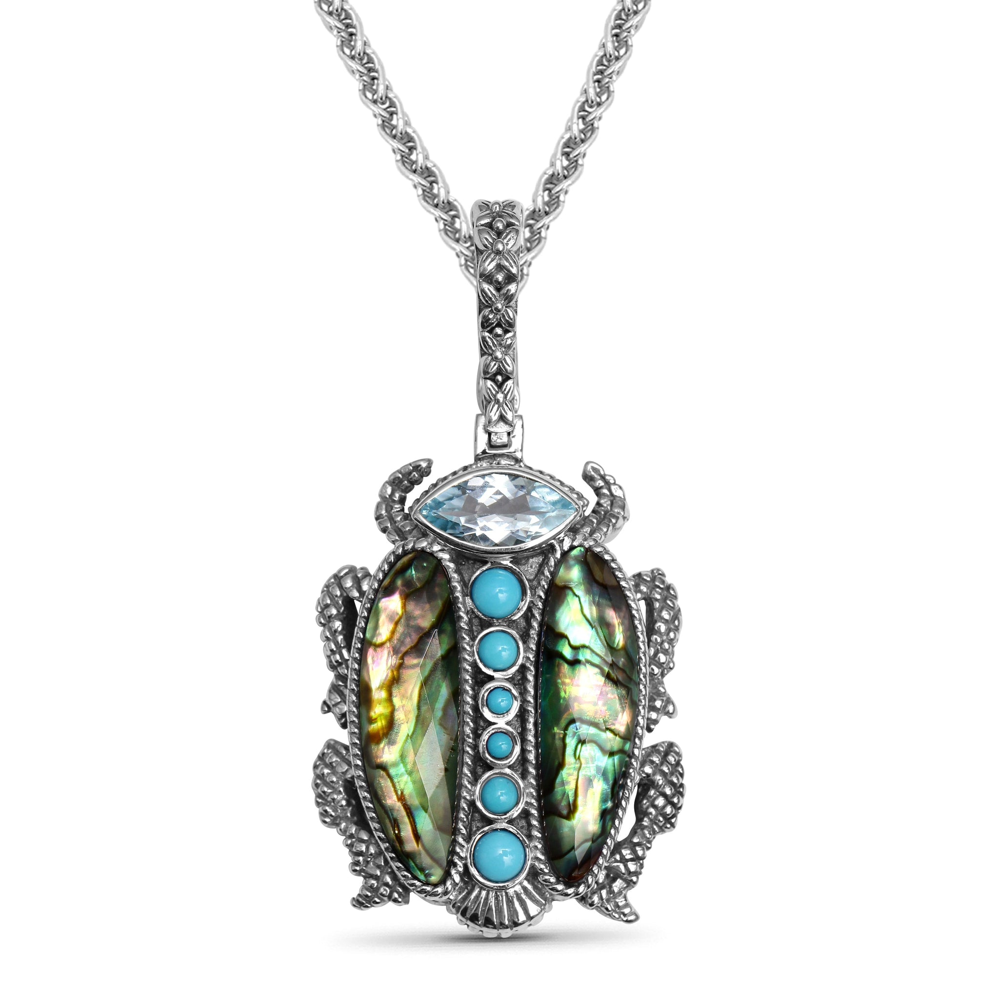 garden-of-stephen-blue-topaz-turquoise-natural-quartz-and-abalone-scarab-pendant-in-sterling-silver