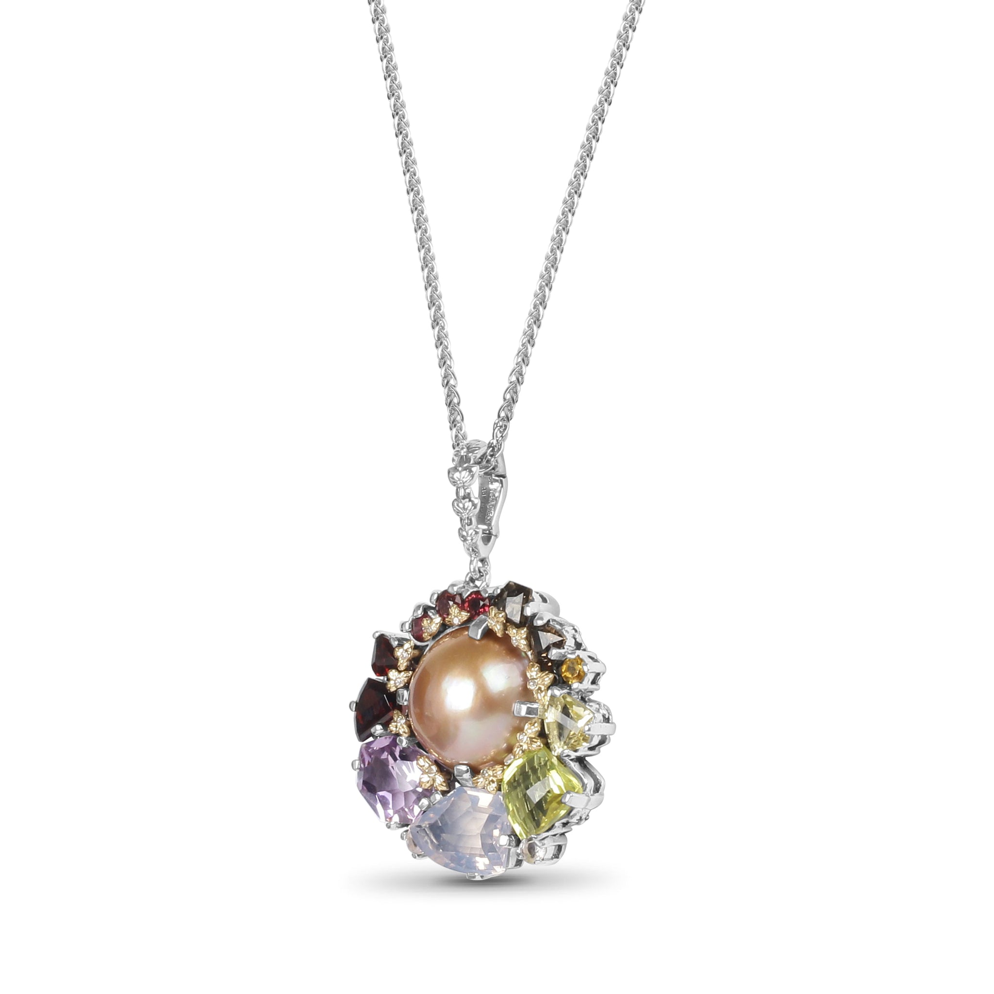 rockrageous-multi-hued-citrine-rhodolite-garnet-tourmaline-amethyst-sapphire-lavender-moon-and-smoky-quartz-and-mabe-pearl-pendant-in-sterling-silver-with-18k-gold-and-diamond-flowers