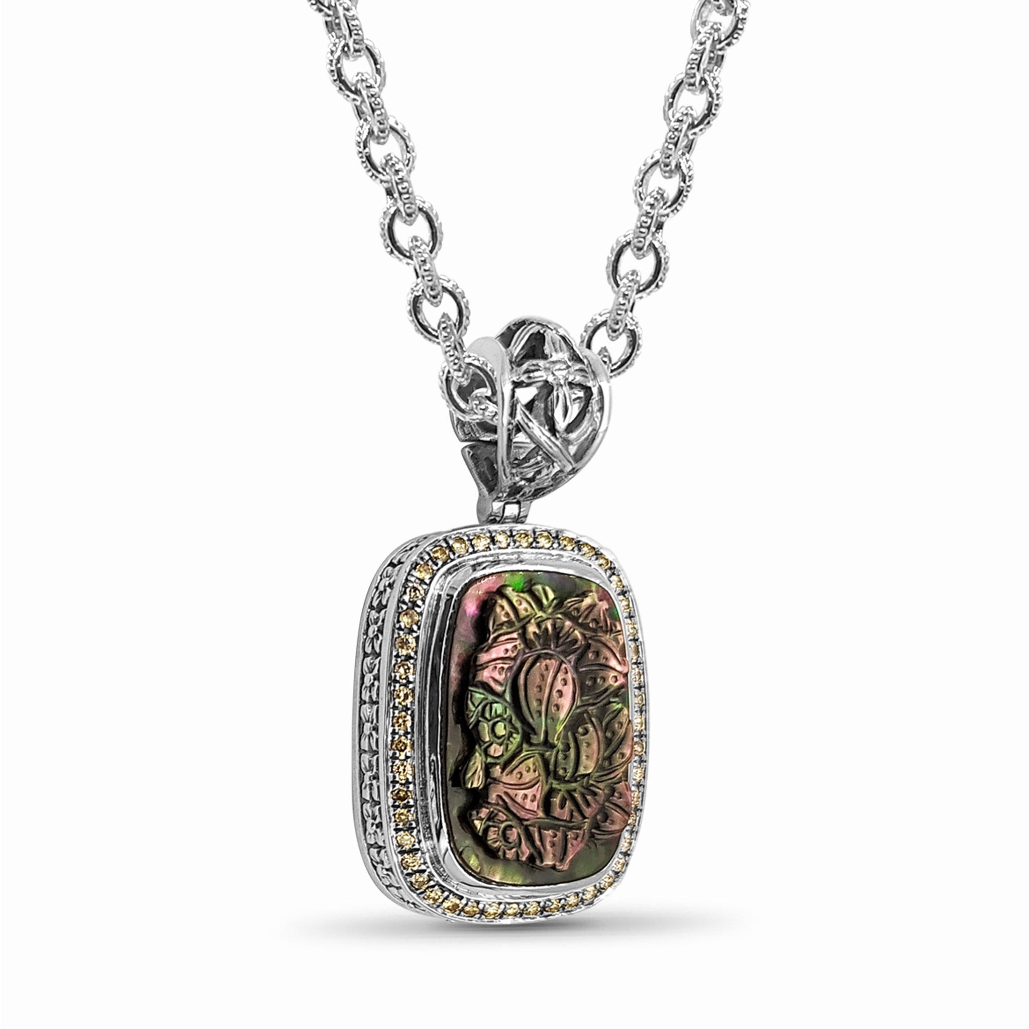 legacy-hand-carved-tahitian-mother-of-pearl-pendant-in-sterling-silver-with-0-50ct-champagne-diamonds