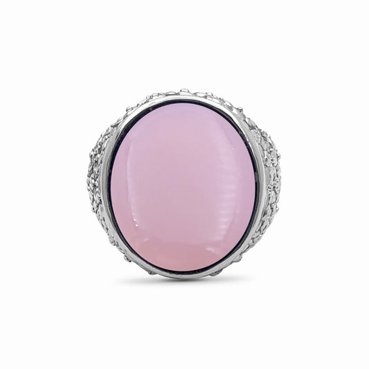 garden-of-stephen-pink-chalcedony-smooth-dome-ring-in-sterling-silver