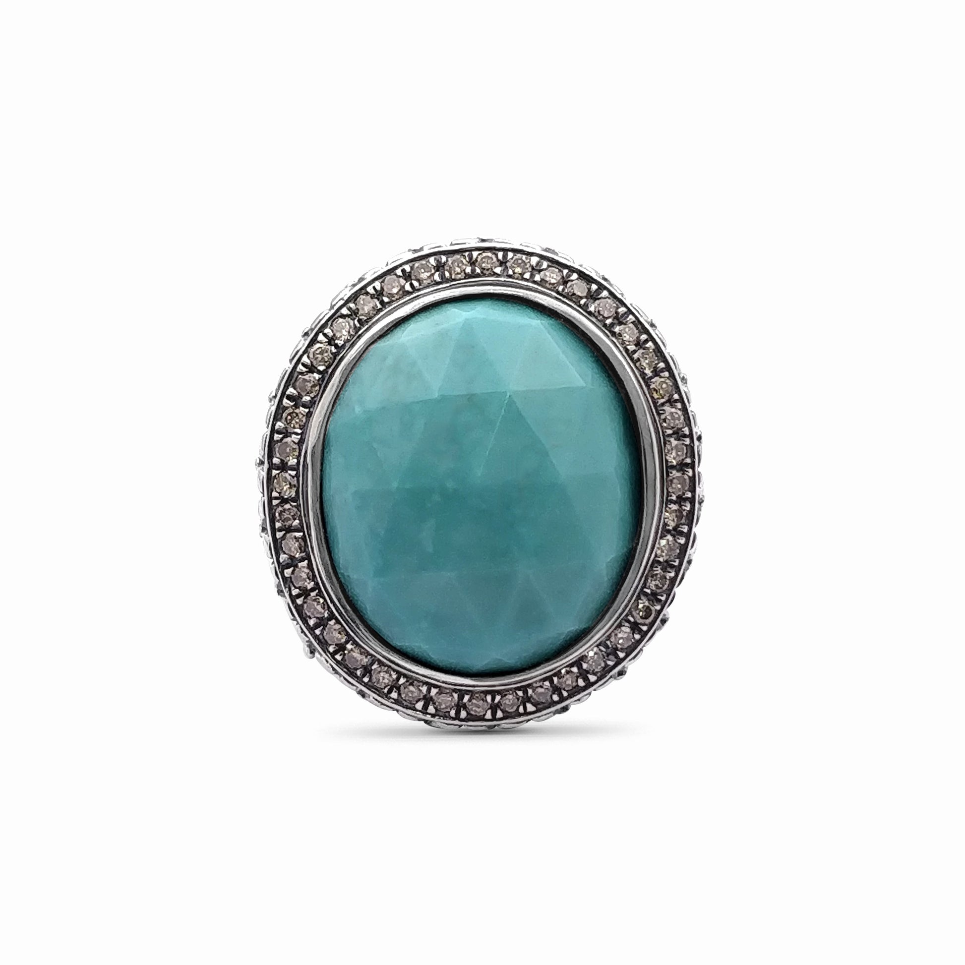 garden-of-stephen-faceted-american-turquoise-ring-and-champagne-diamond-0-55ct-ring-in-sterling-silver