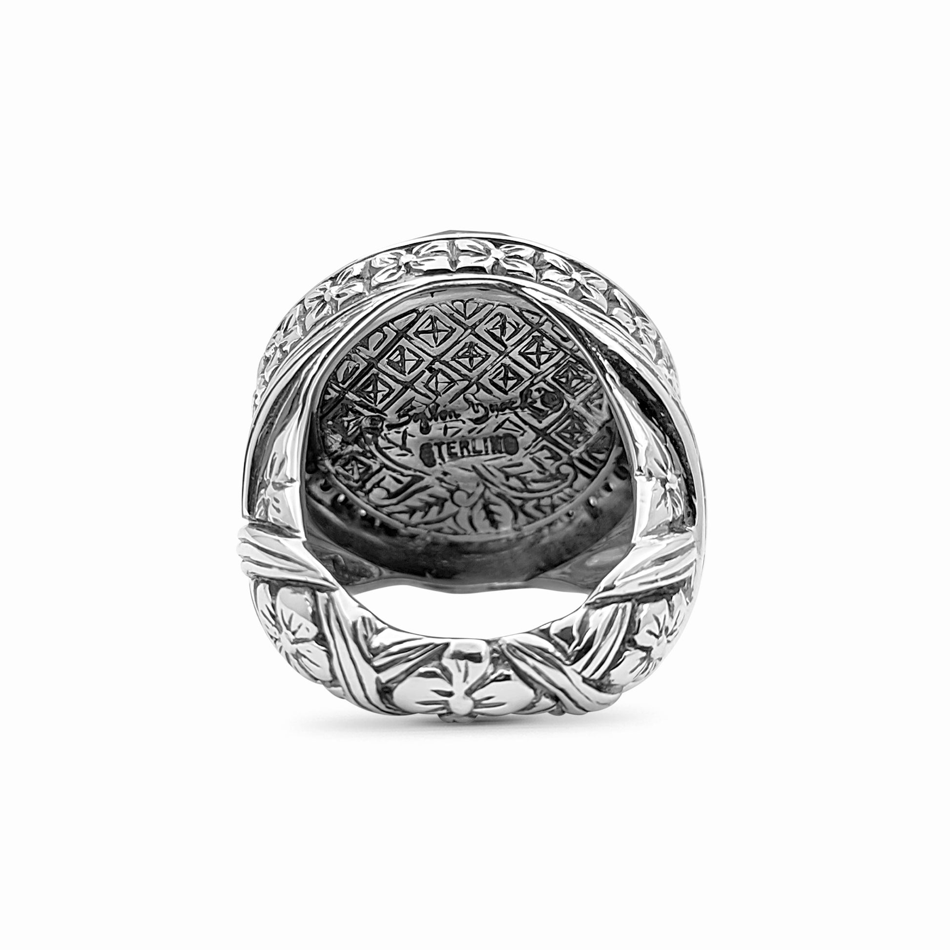 garden-of-stephen-internally-carved-smoky-quartz-and-champagne-diamond-0-55ct-ring-in-sterling-silver