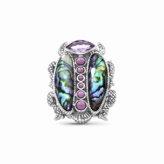garden-of-stephen-amethyst-phosphosiderite-natural-quartz-and-abalone-scarab-ring-in-sterling-silver