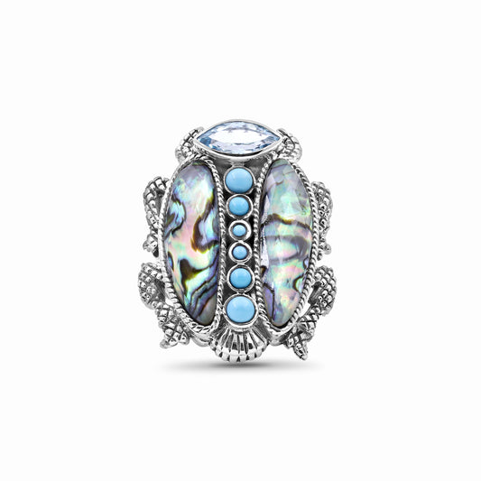 garden-of-stephen-blue-topaz-turquoise-natural-quartz-abalone-scarab-ring-in-sterling-silver