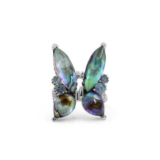 garden-of-stephen-faceted-natural-quartz-abalone-labradorite-and-swiss-blue-topaz-butterfly-ring-in-sterling-silver