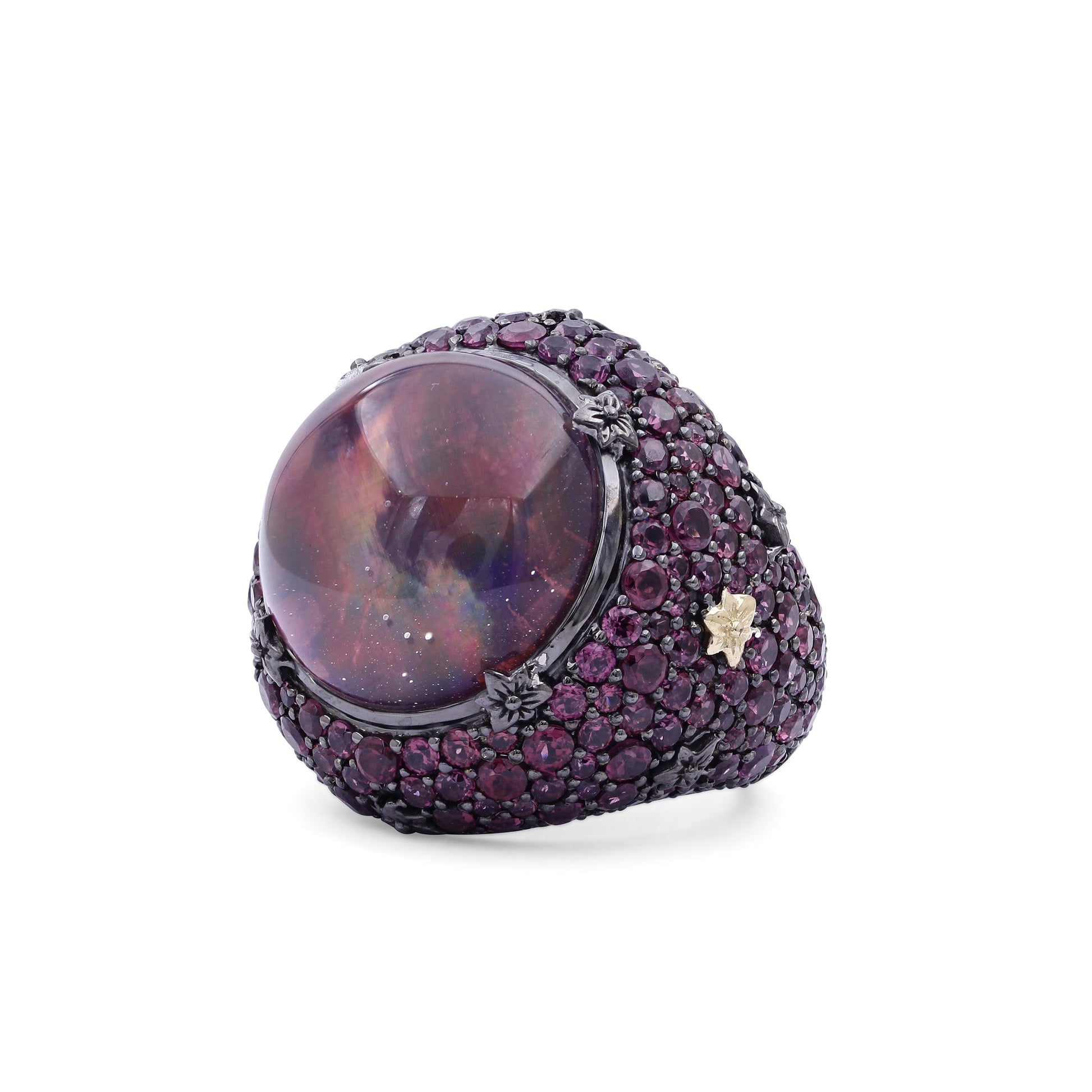 garden-of-stephen-natural-quartz-mother-of-pearl-and-rhodolite-garnet-pave-ring-in-sterling-silver-with-18k-gold-flowers