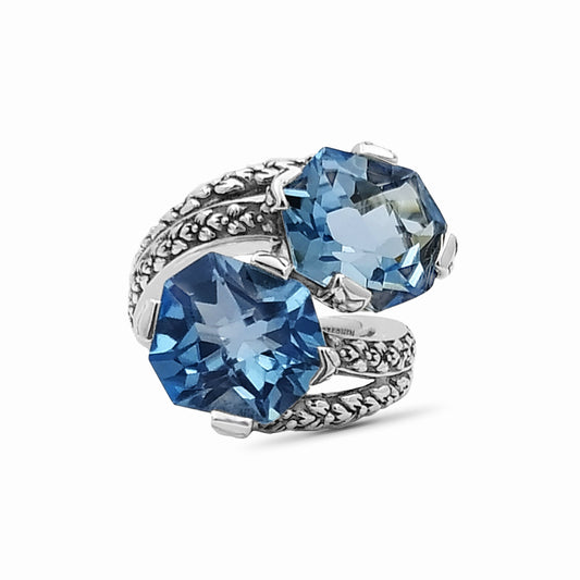 galactical-blue-topaz-double-stone-ring-with-engraved-sterling-silver