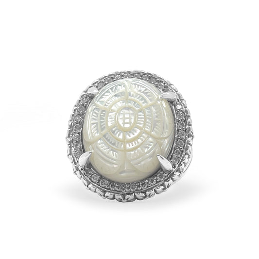 legacy-hand-carved-mother-of-pearl-ring-with-0-50ct-champagne-diamonds-in-sterling-silver